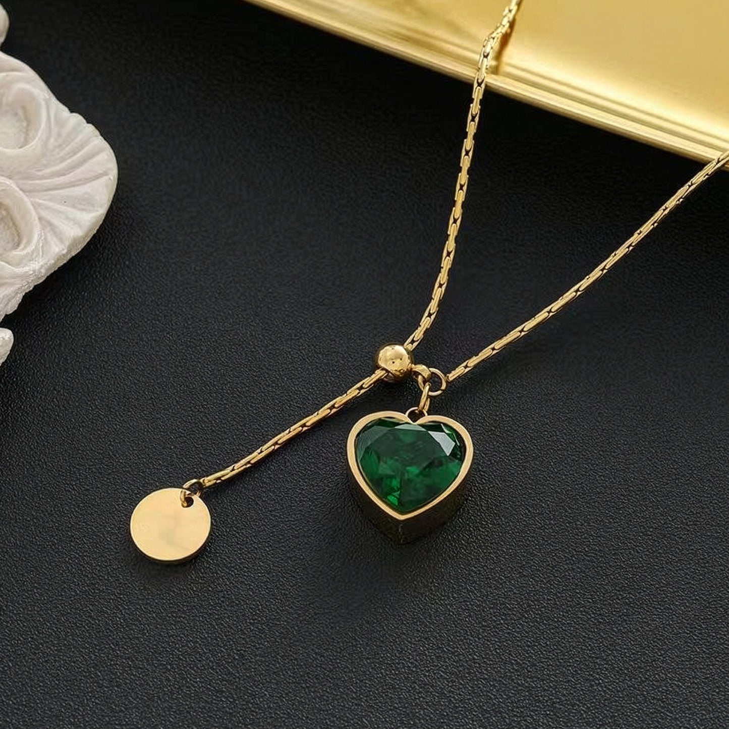 Yellow Chimes pendant necklace - beautiful for special occasions