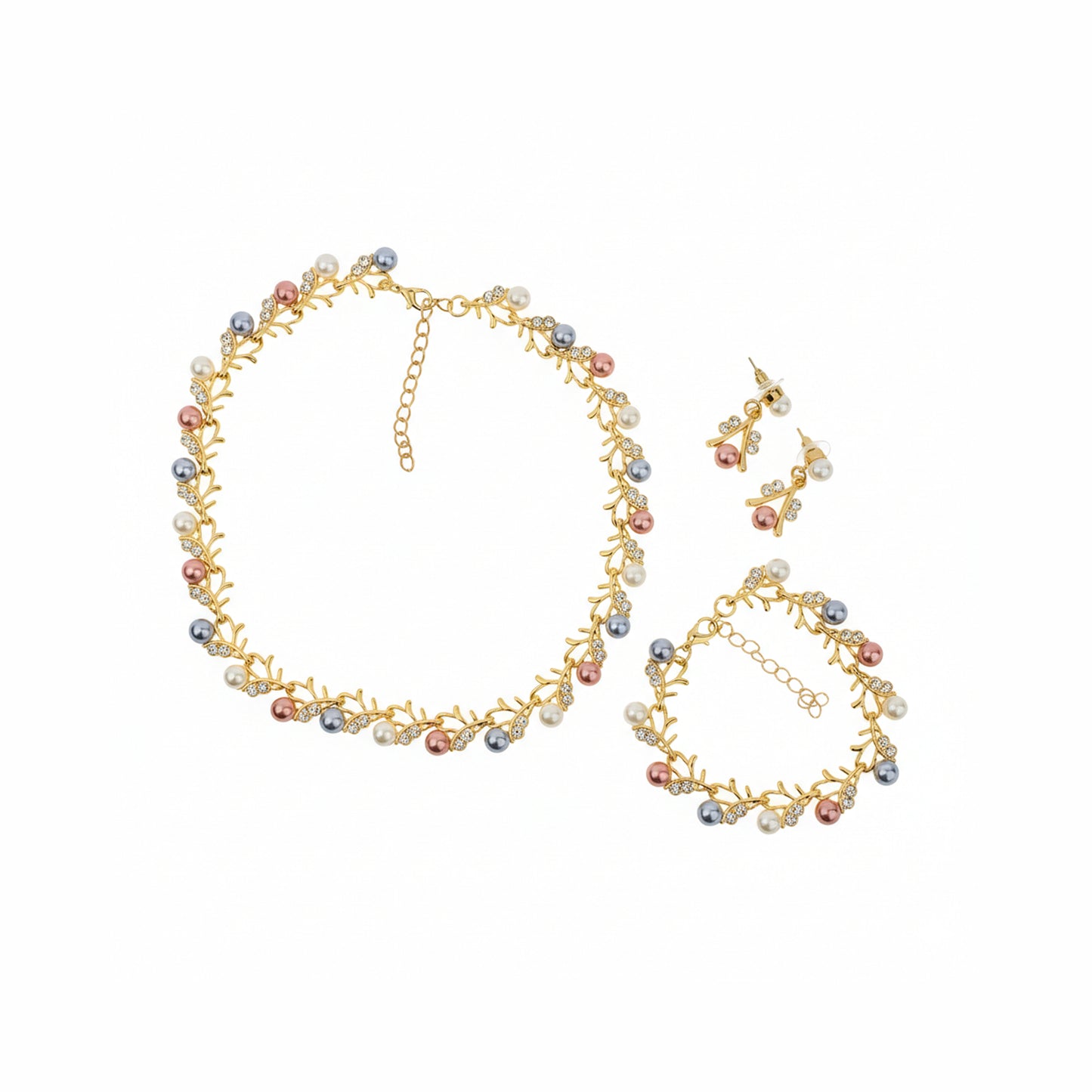 Yellow Chimes Pearl Gold Pendant Set - Fashionable Gift for Women
