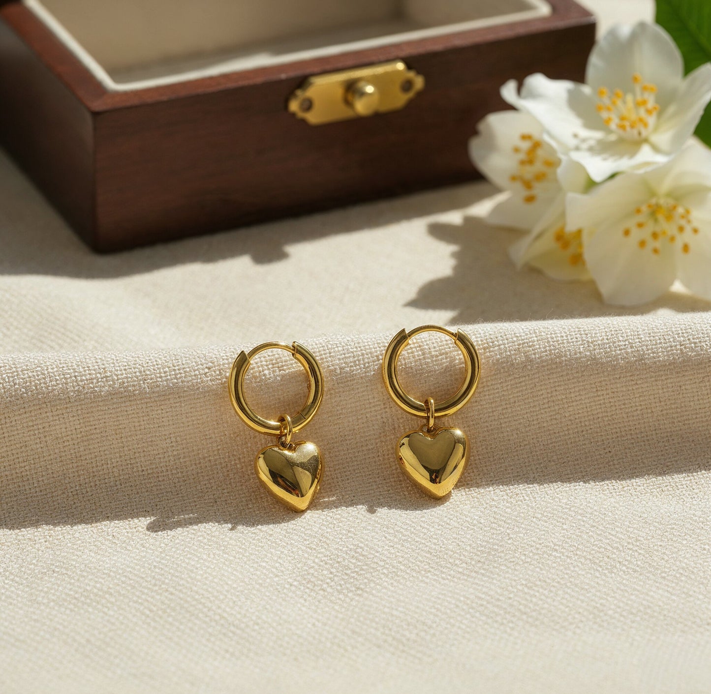 Yellow Chimes elegant gold earrings - party outfit finishing touch