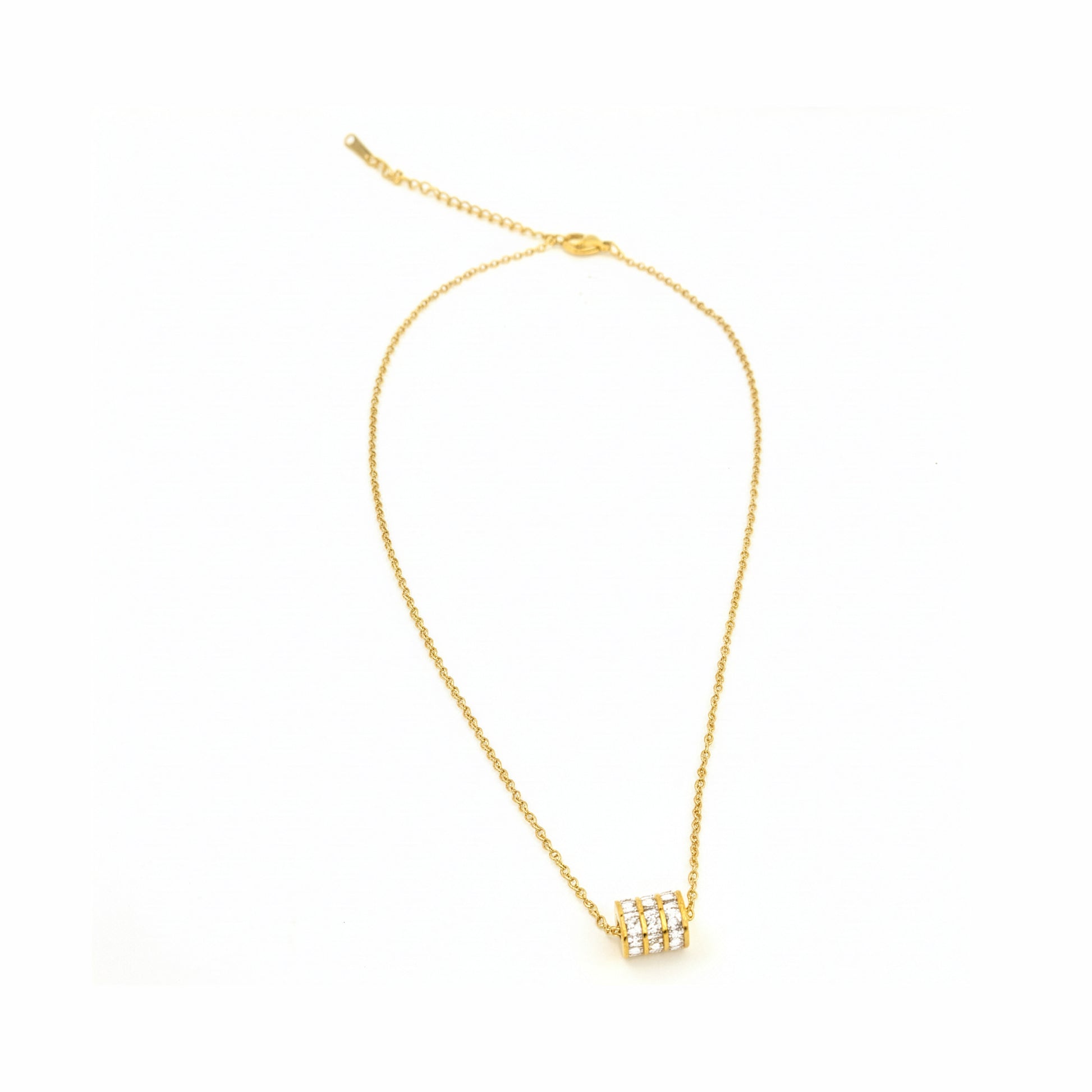 Yellow Chimes modern necklace - ideal for special occasions