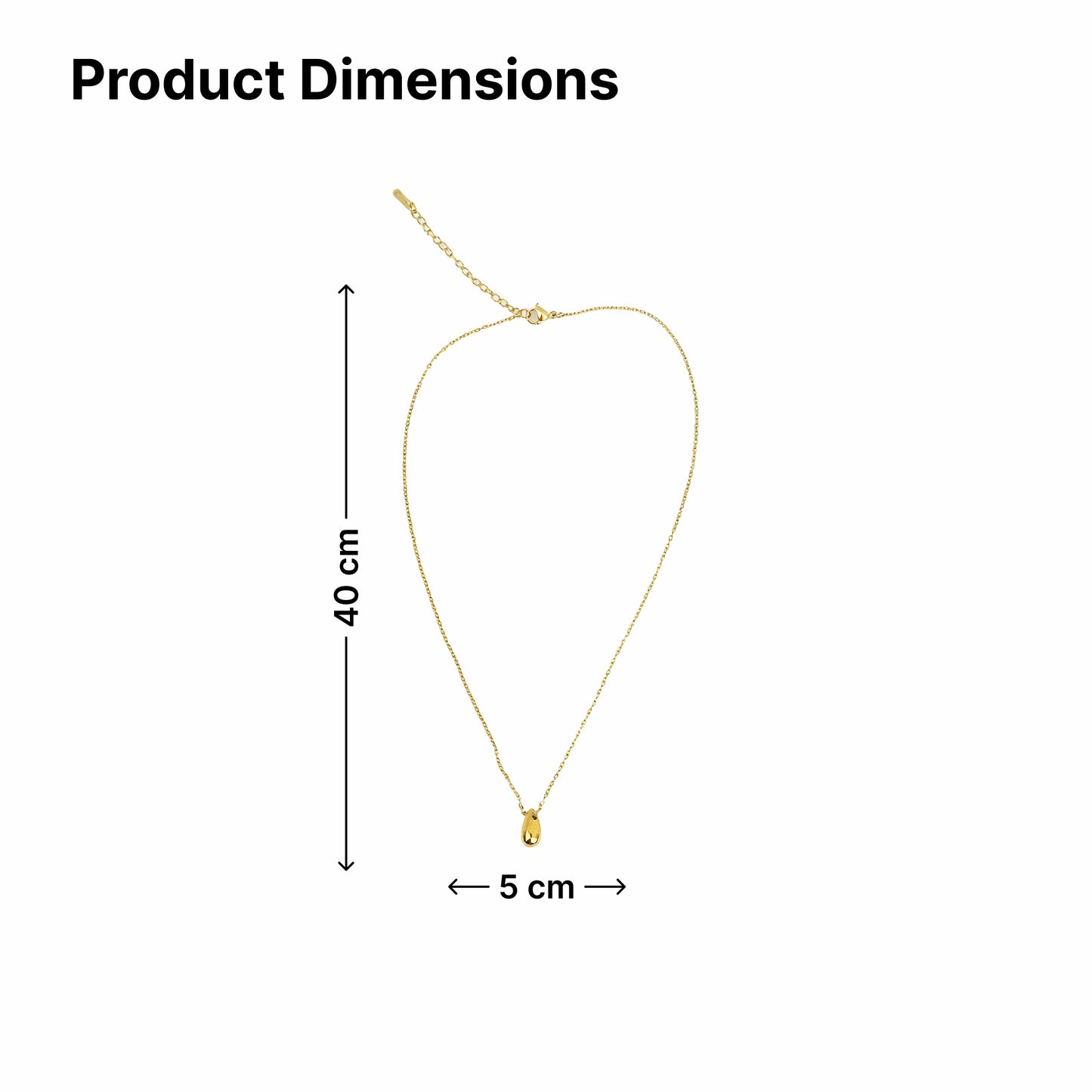 Yellow Chimes Everyday Shine Drop Necklace - Perfect for casual outings