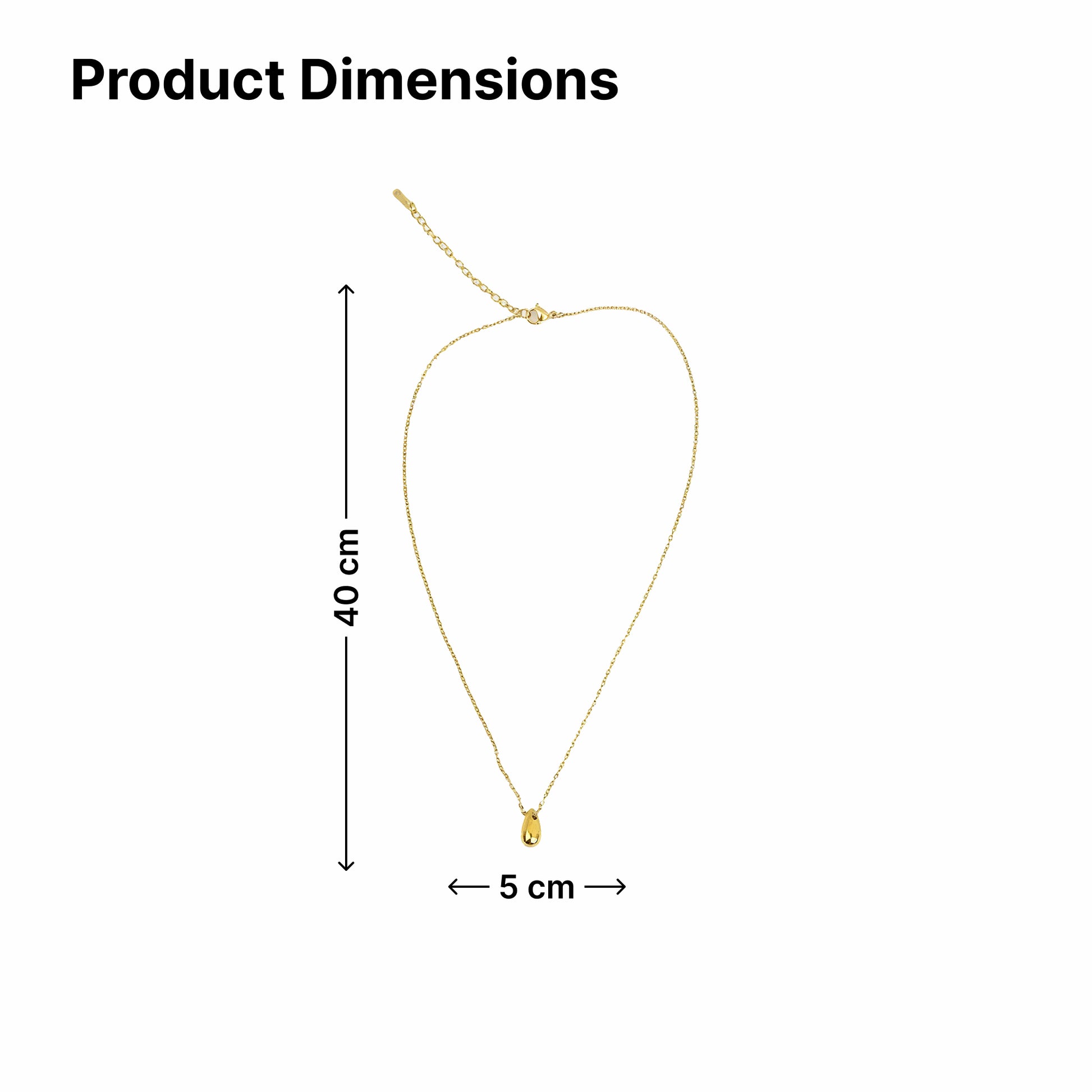 Yellow Chimes Everyday Shine Drop Necklace - Perfect for casual outings