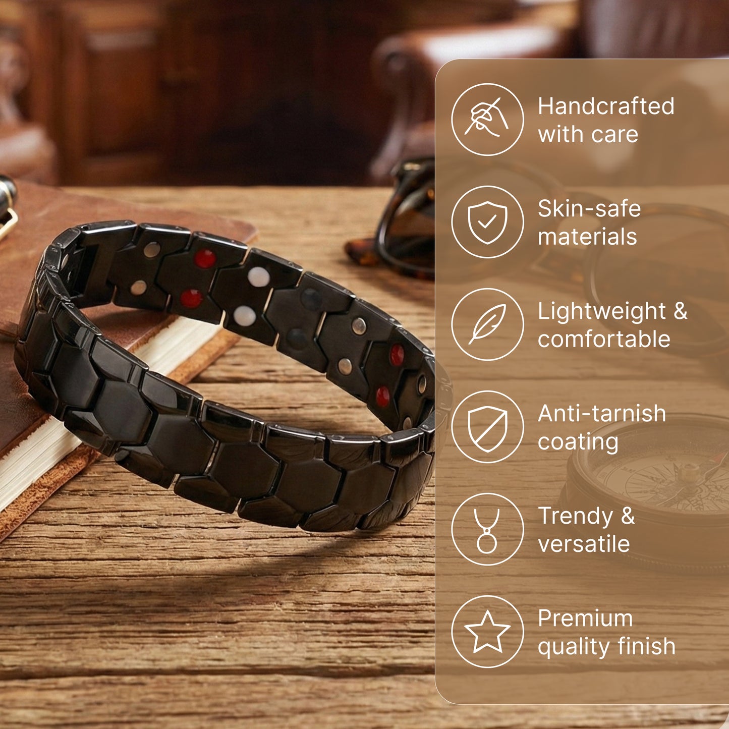 Yellow Chimes mens bracelet - stylish fashion for men