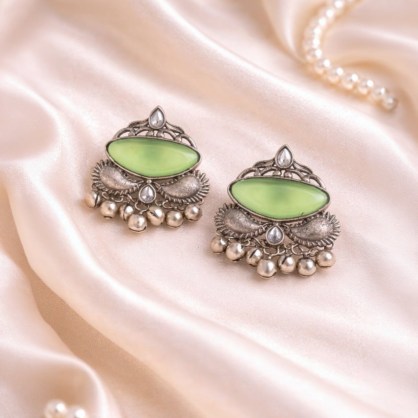 Yellow Chimes ethnic stud earrings - gift option