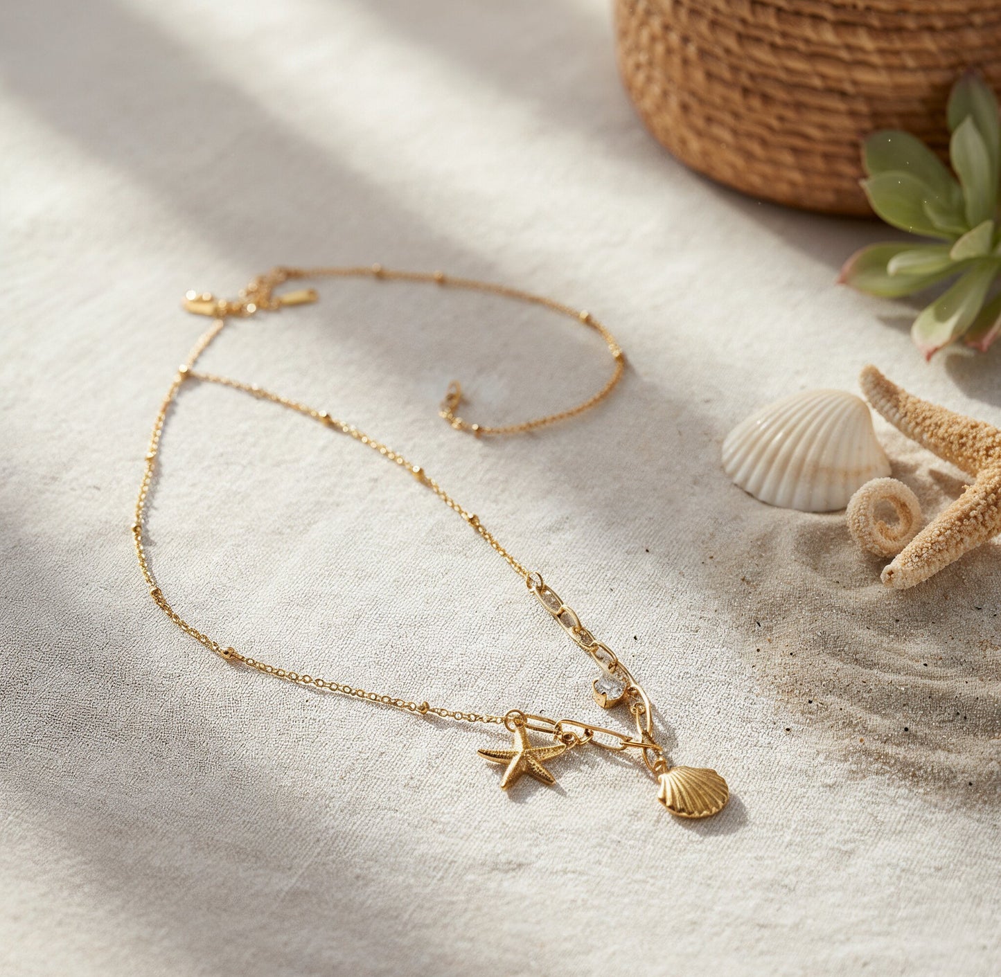 Yellow Chimes delicate gold necklace - casual outings