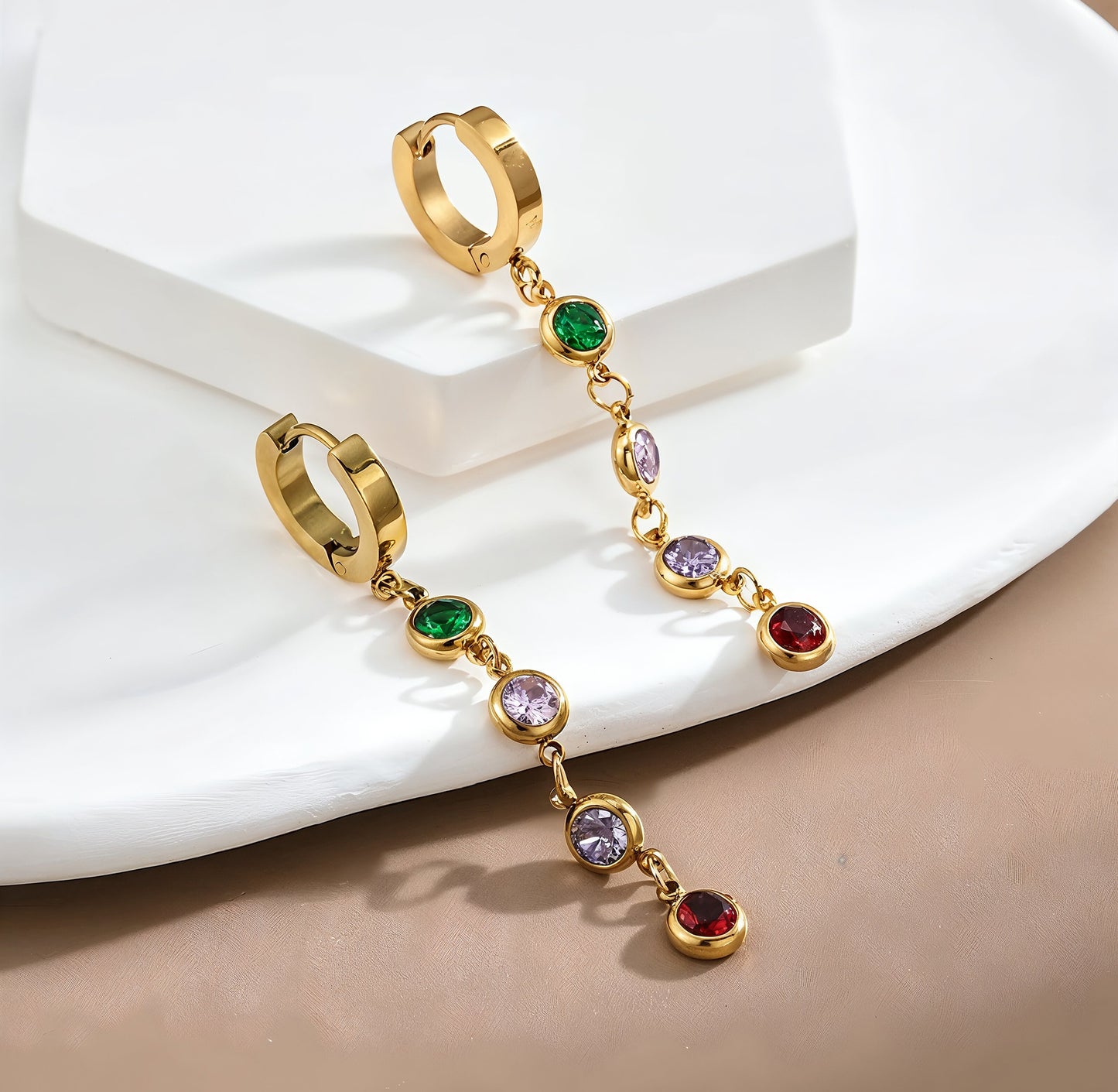 Yellow Chimes lightweight hoop earrings - everyday jewelry