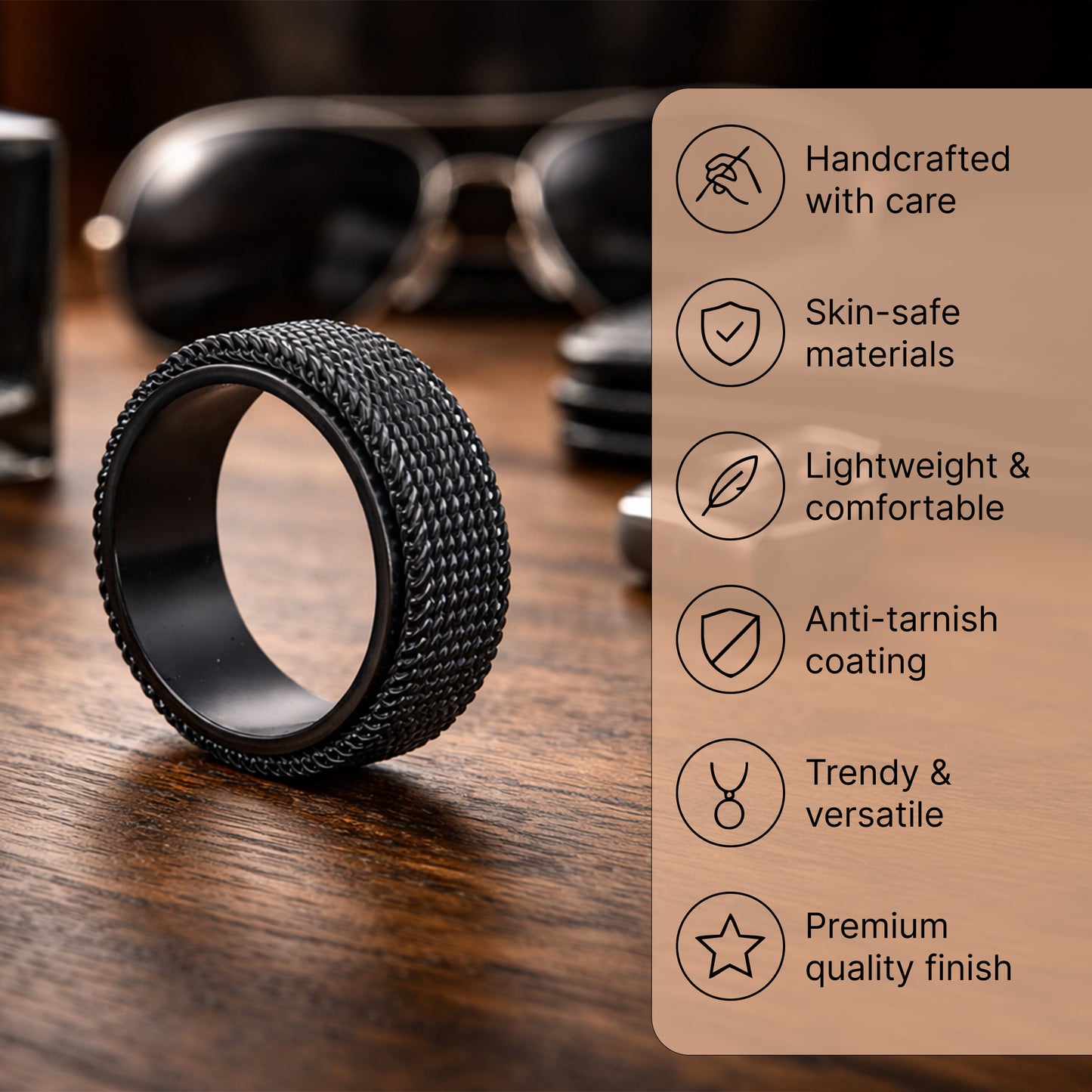 Yellow Chimes mens ring - fashion accessory for special occasions