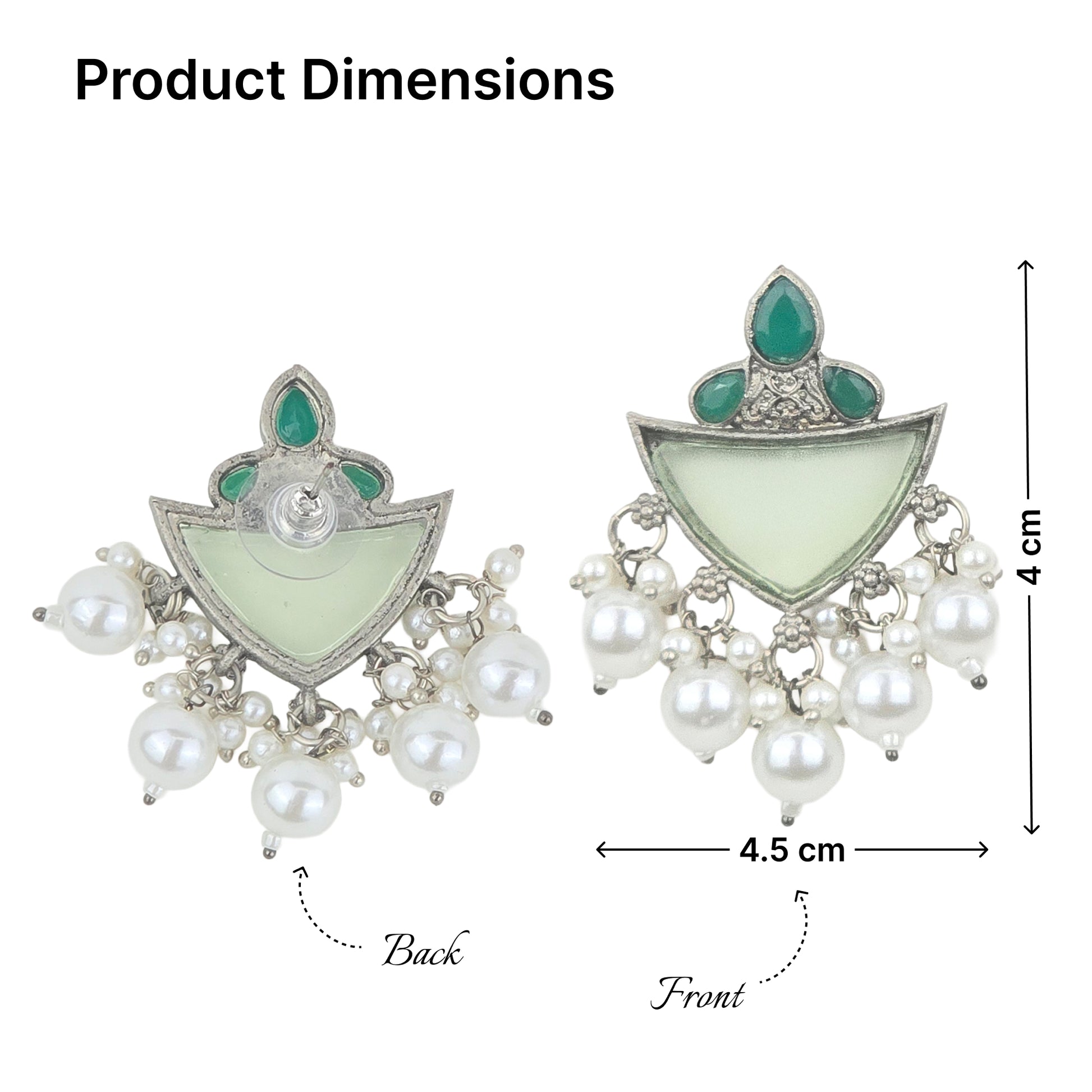 Yellow Chimes pearl cluster drop earrings - traditional style