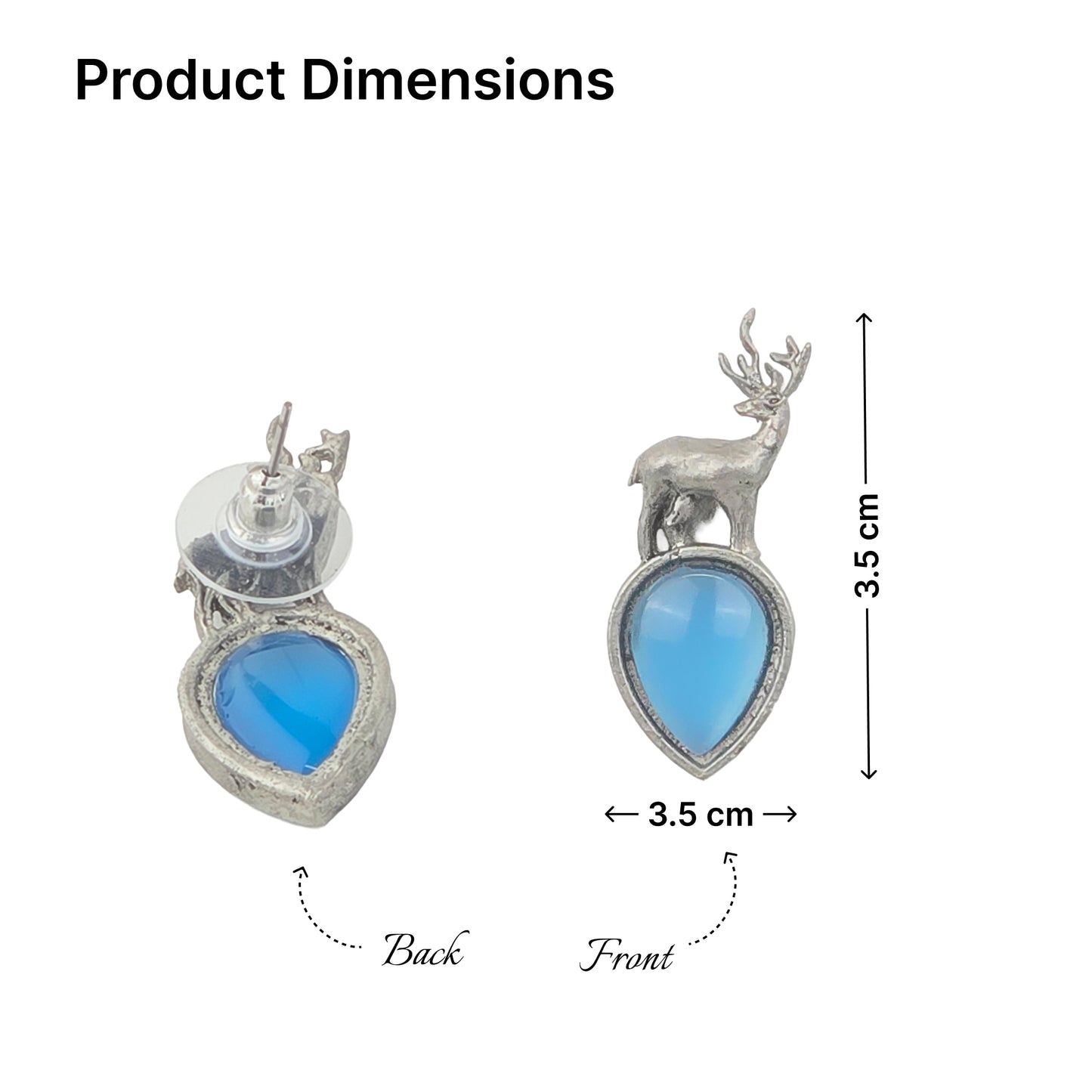 Yellow Chimes Deer Motif Earrings - Traditional outfit enhancement