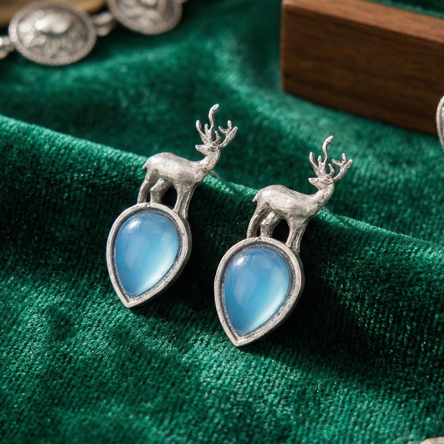 Yellow Chimes Blue Teardrop Earrings - Perfect for special celebrations