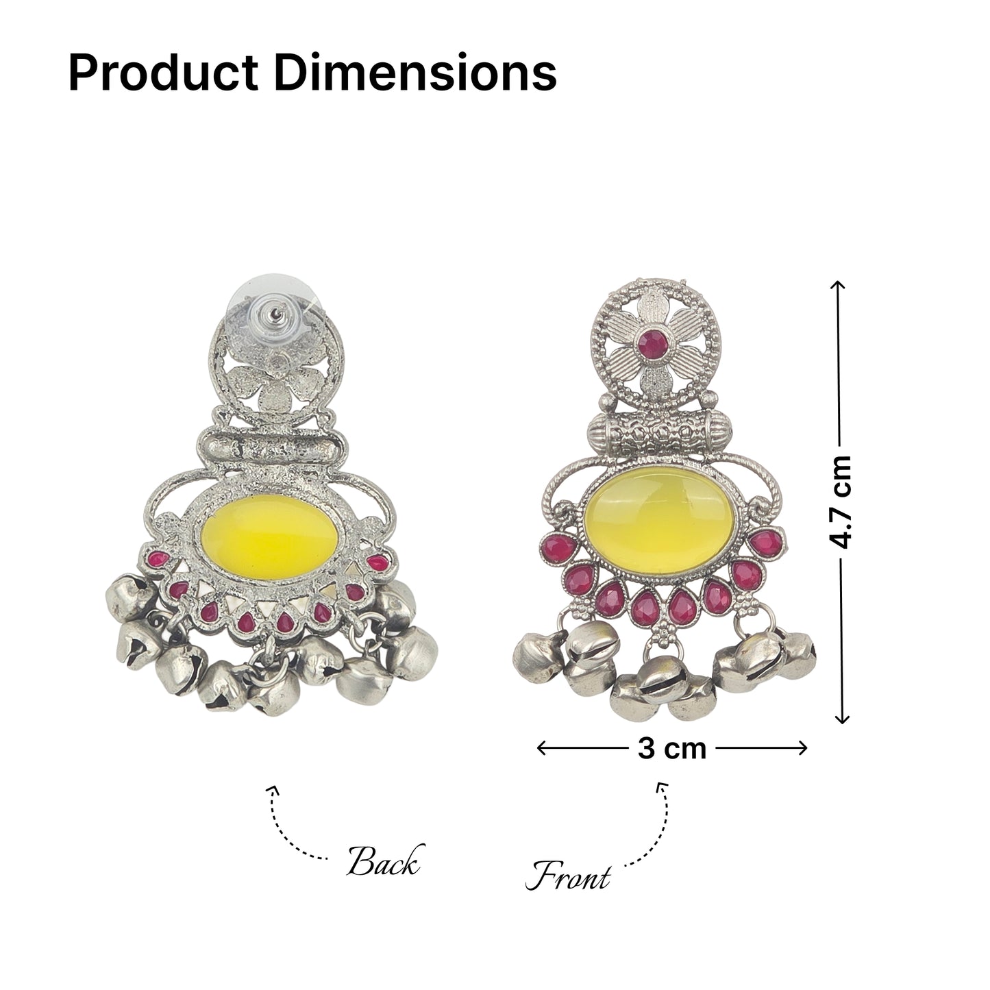 Yellow Chimes floral antique earrings - cultural event style