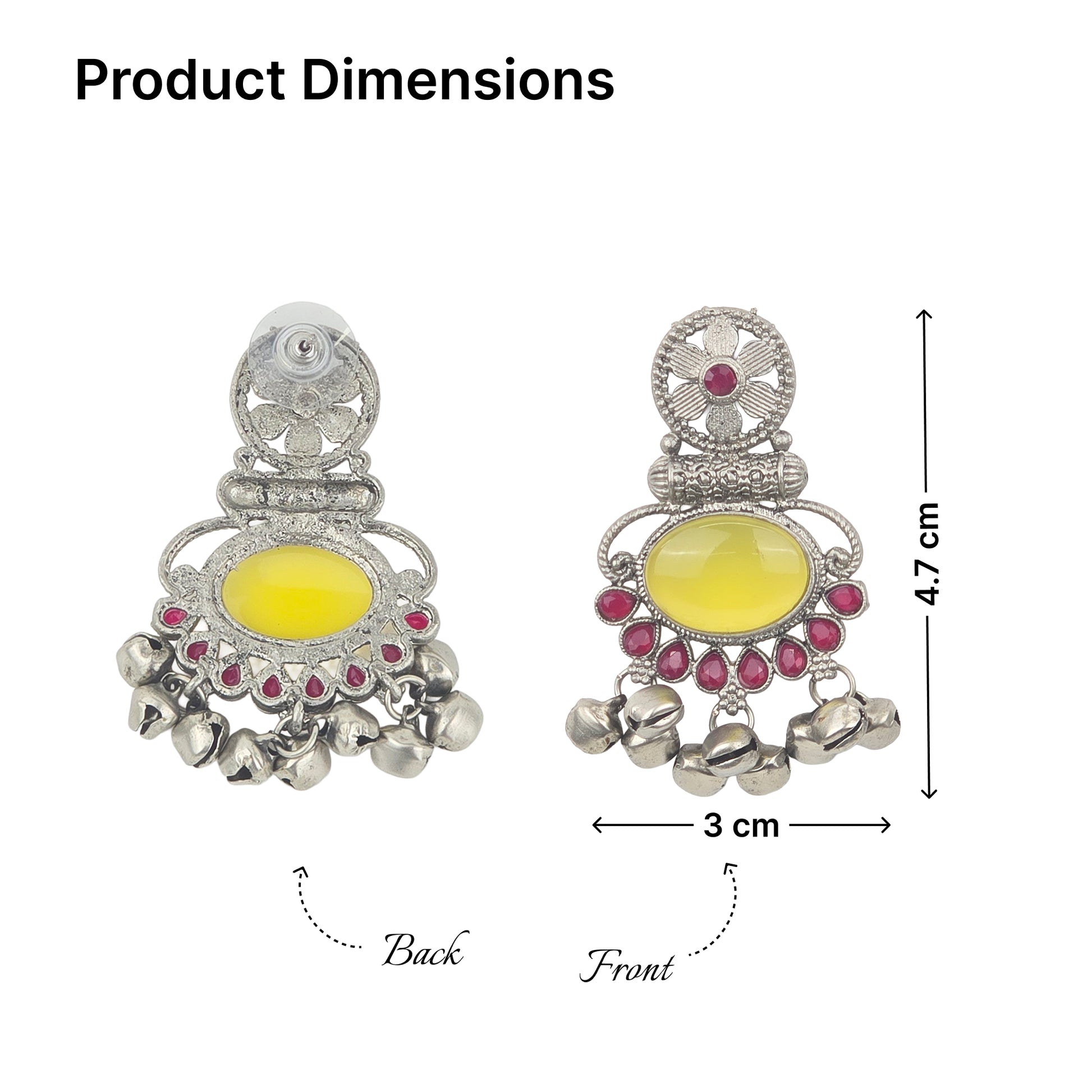Yellow Chimes floral antique earrings - cultural event style
