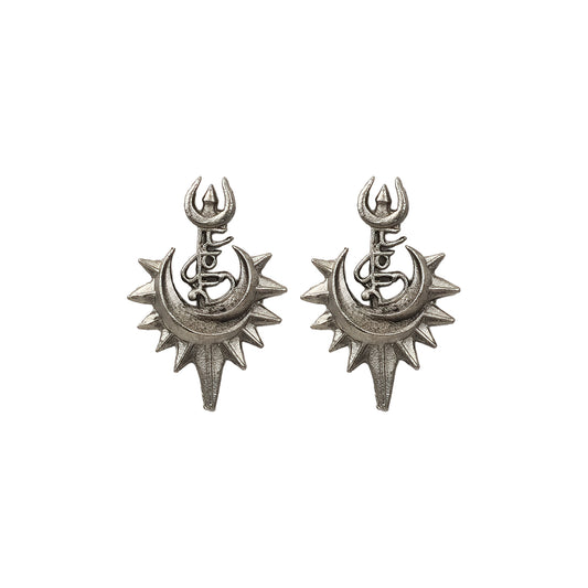 Yellow Chimes antique finish earrings - traditional elegance