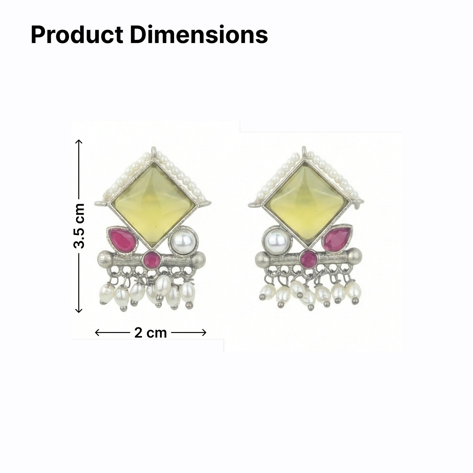 Yellow Chimes pearl drop earrings - wedding celebration accessory