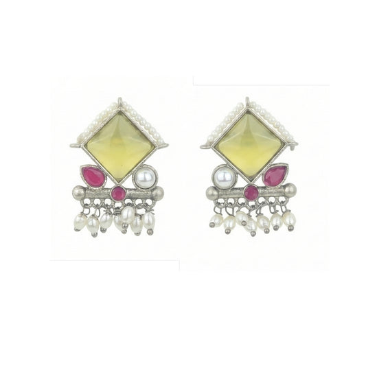 Yellow Chimes gold earrings - stylish everyday wear