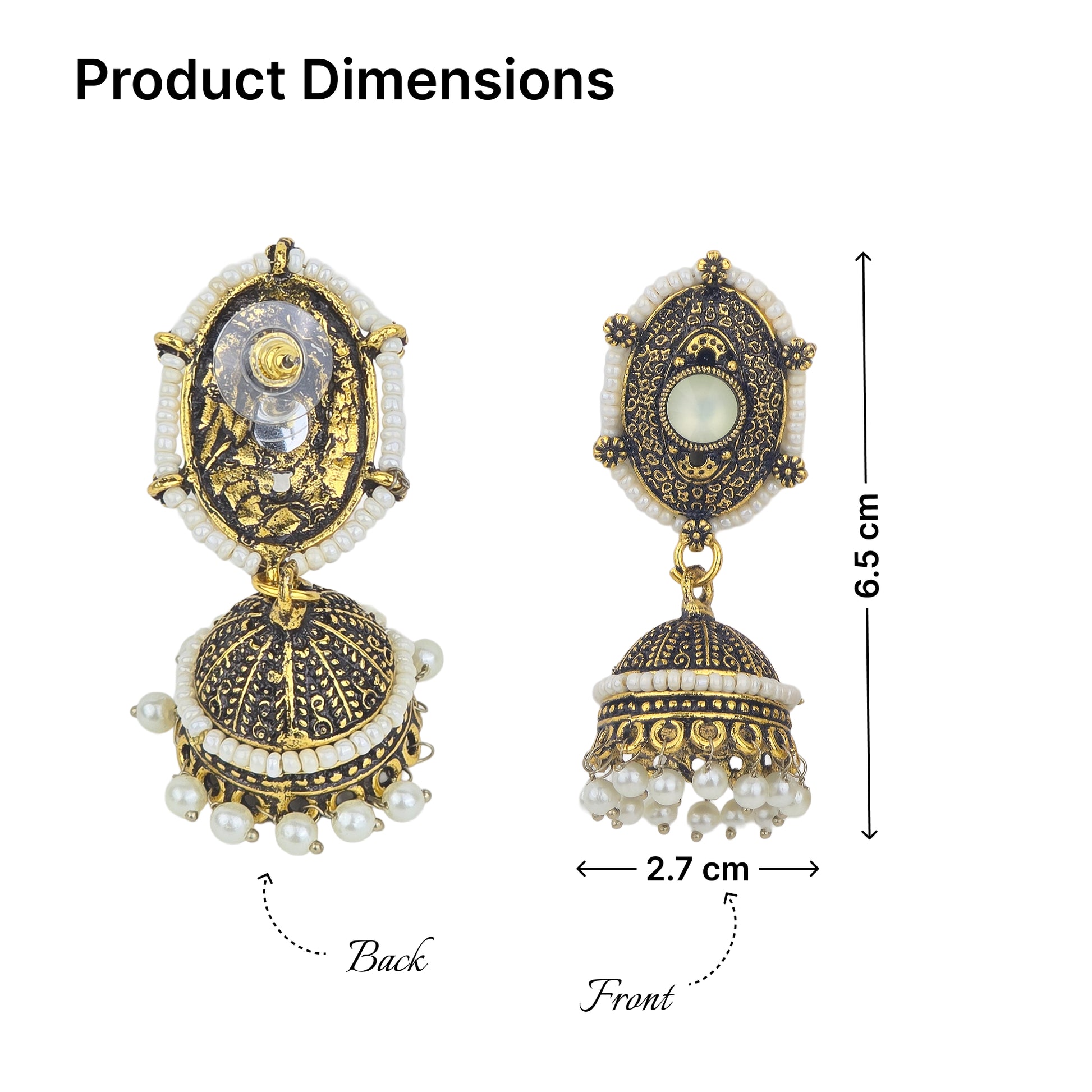 Yellow Chimes gold plated jhumkas - Perfect for cultural events