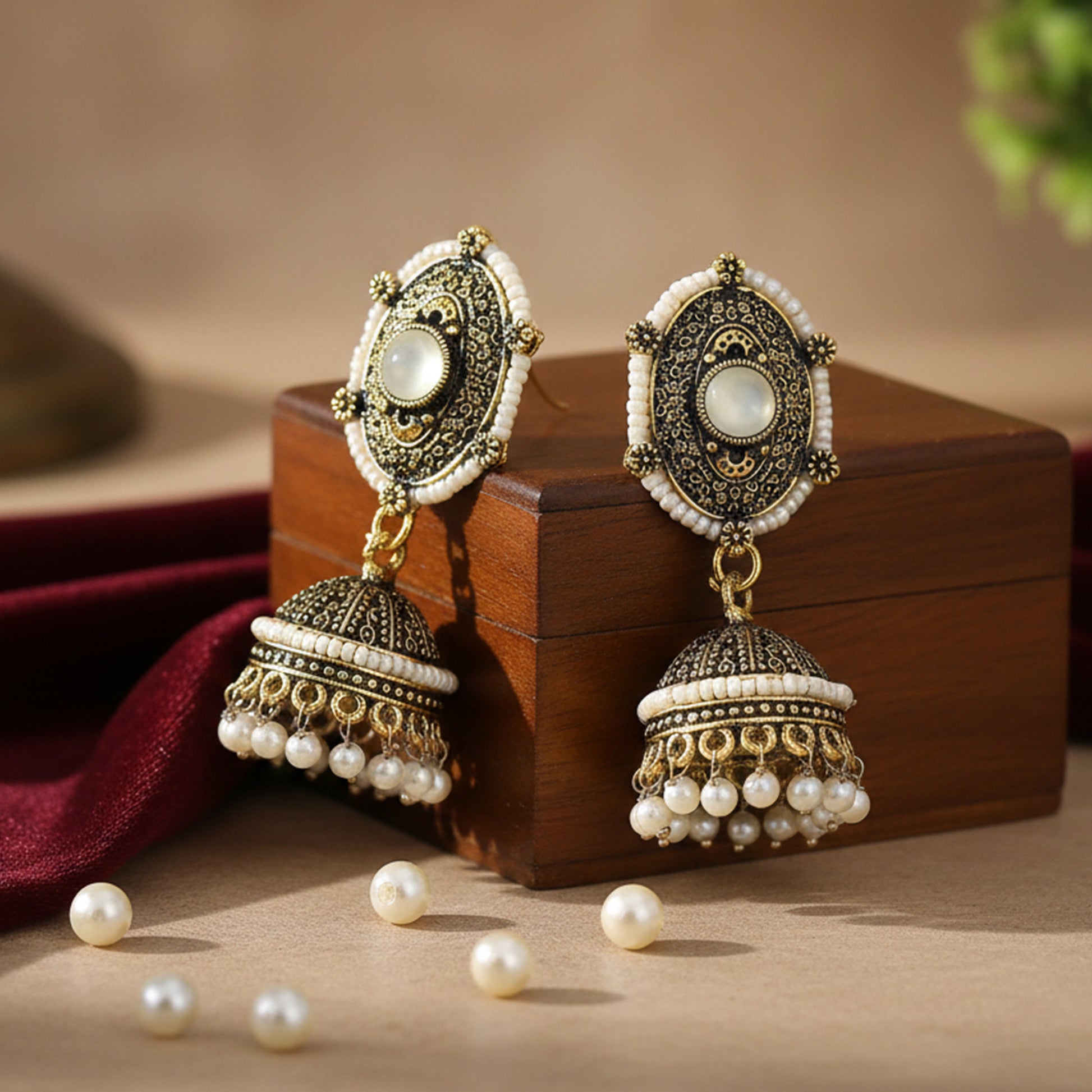 Yellow Chimes traditional jhumka earrings - Classic gift choice