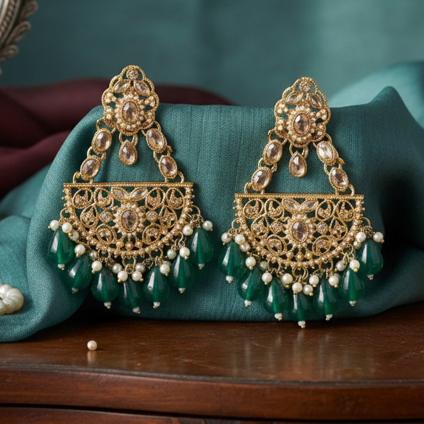 Yellow Chimes Pearl Drop Earrings - Elegant Style