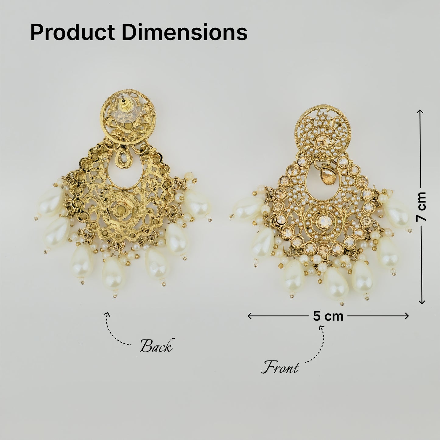 Yellow Chimes zircon studded earrings - cultural event fashion