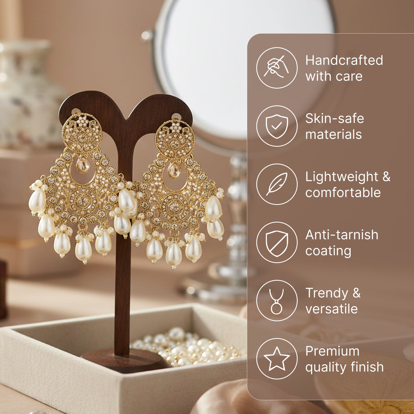 Yellow Chimes chandbali earrings - festive outfit accessory