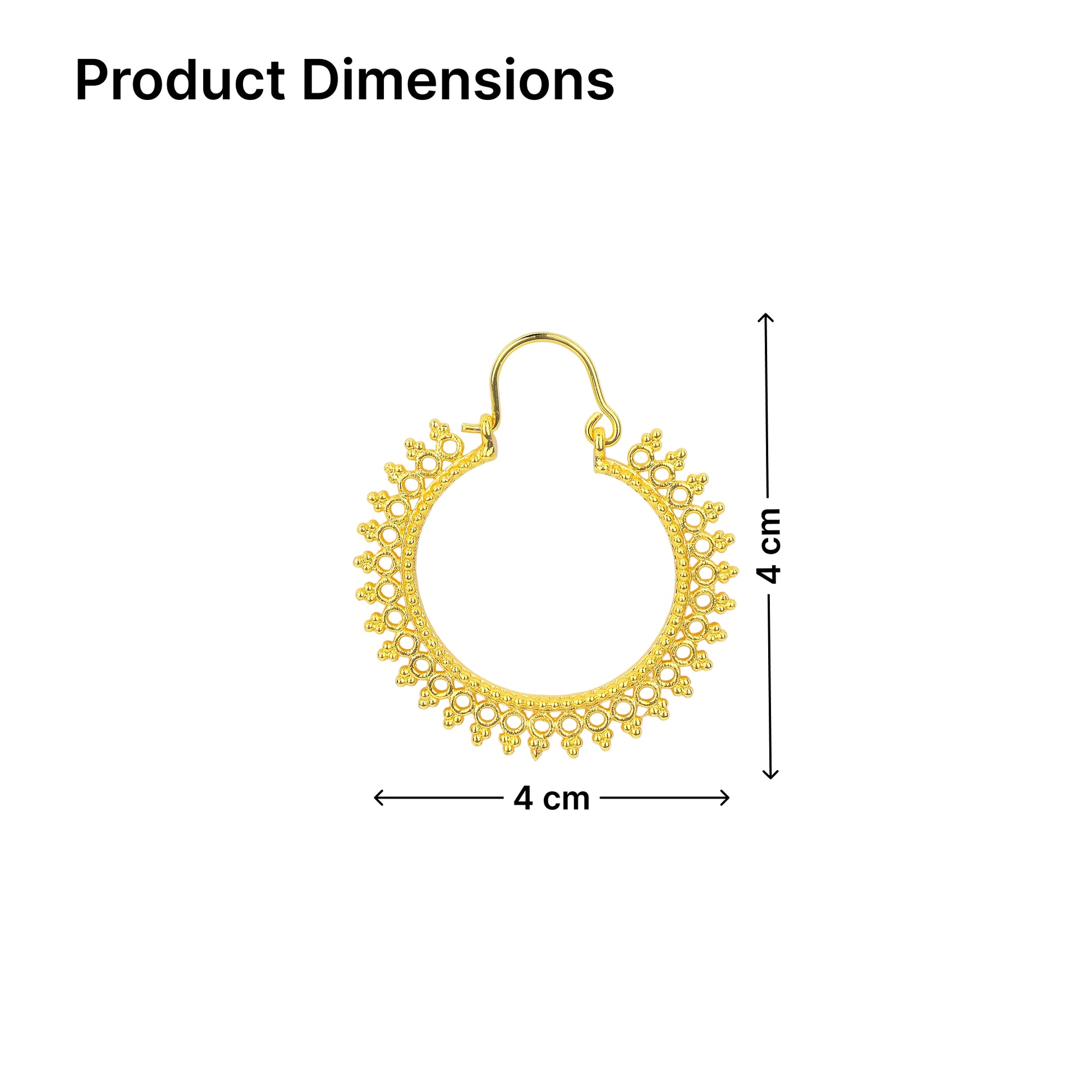 Yellow Chimes intricate hoop earrings - office wear