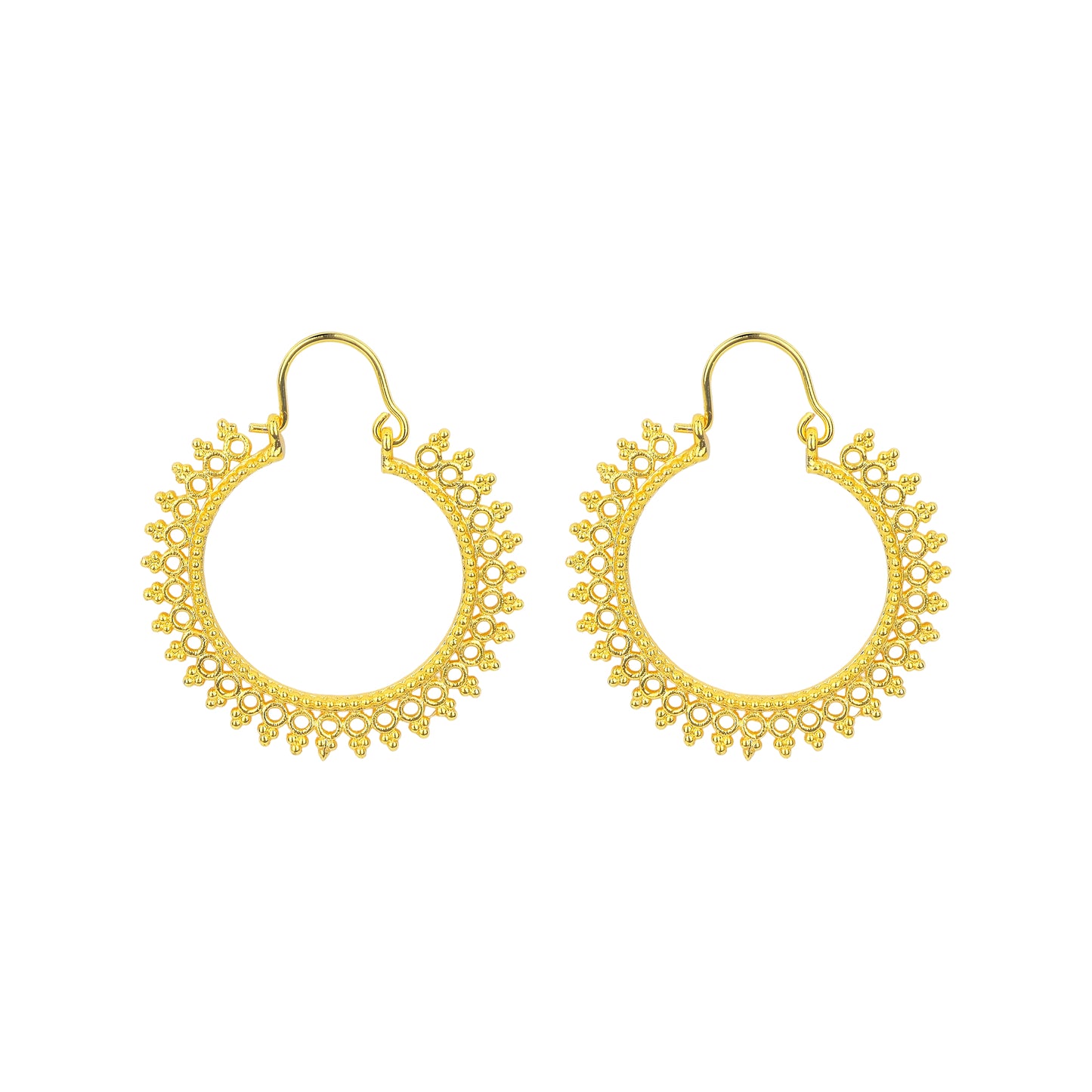 Yellow Chimes modern hoop earrings - special occasions