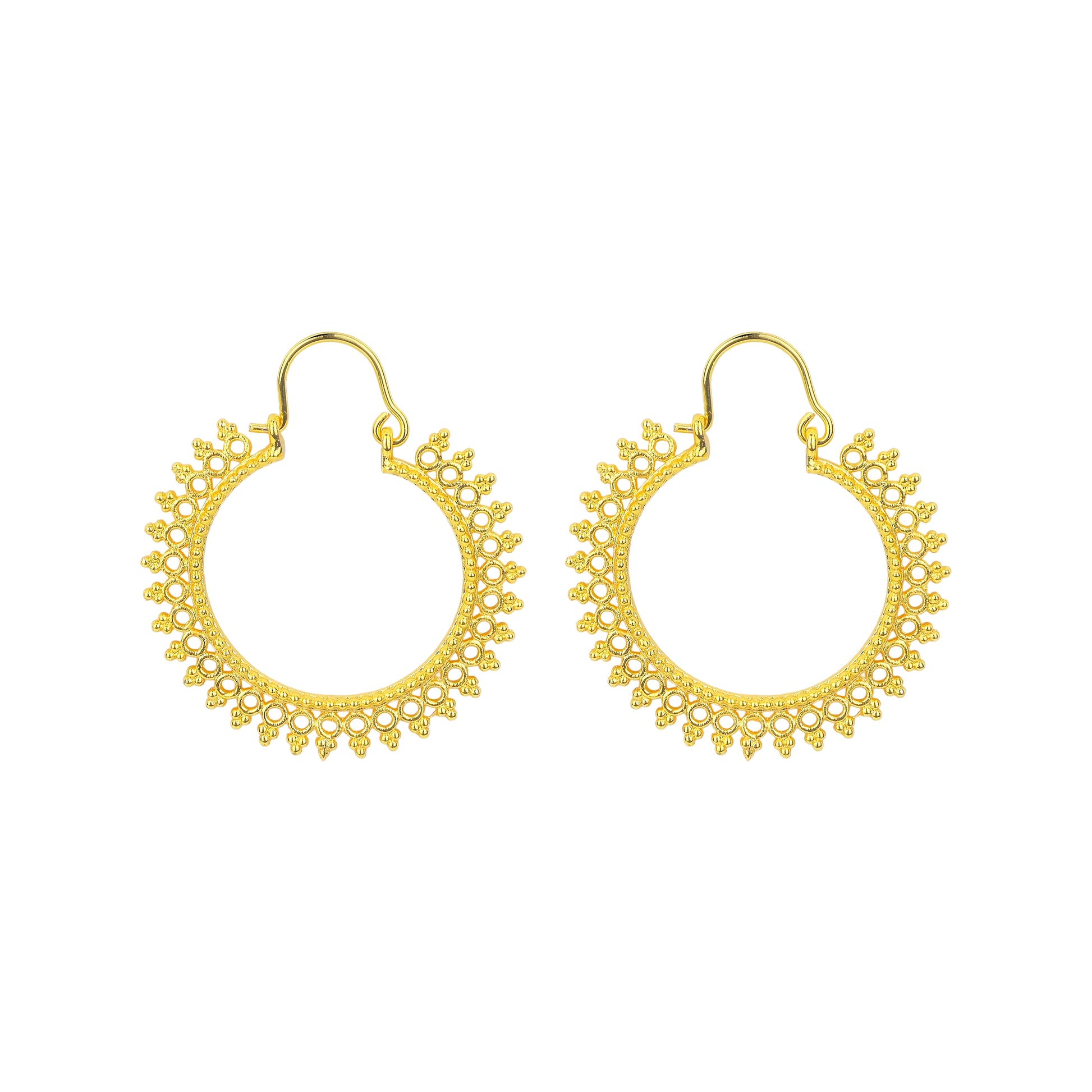 Yellow Chimes modern hoop earrings - special occasions