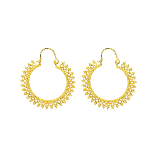 Yellow Chimes modern hoop earrings - special occasions