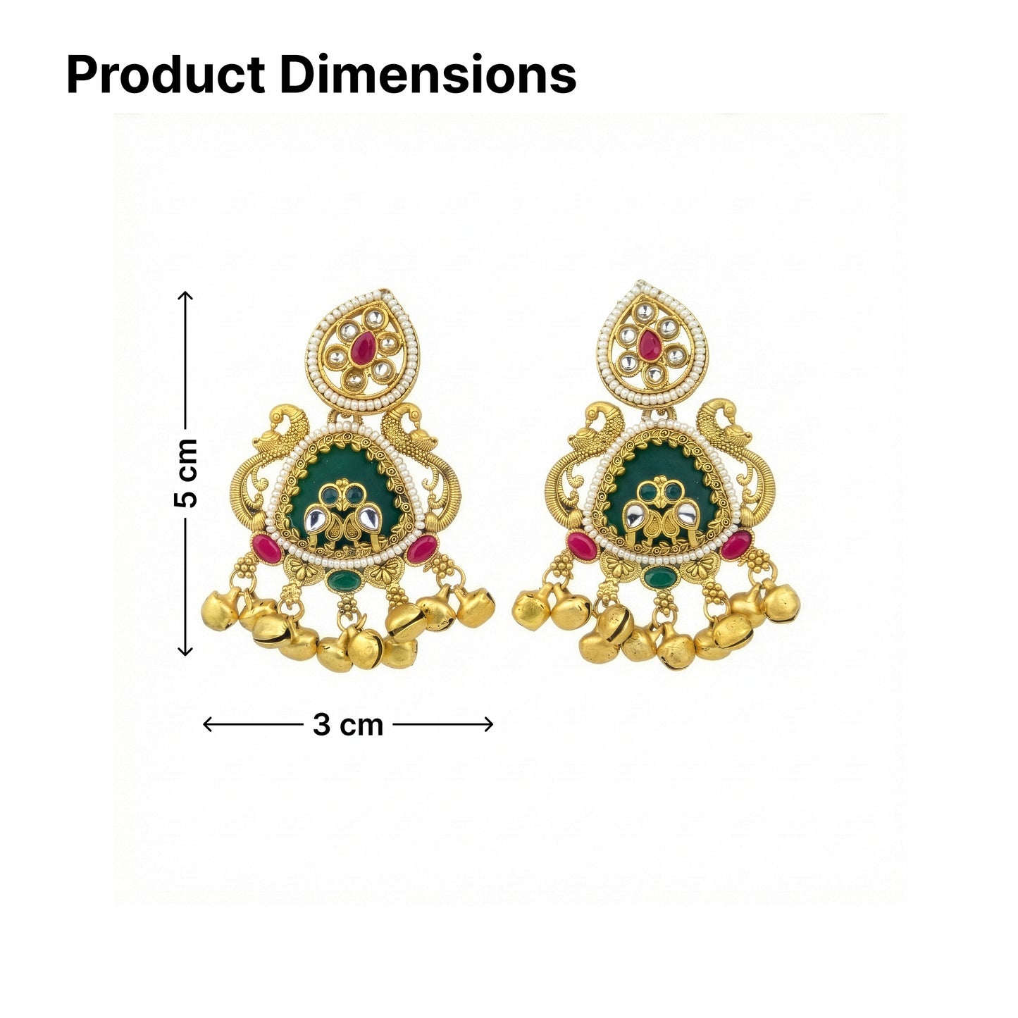 Yellow Chimes pearl ghunghroo earrings - Wedding accessories