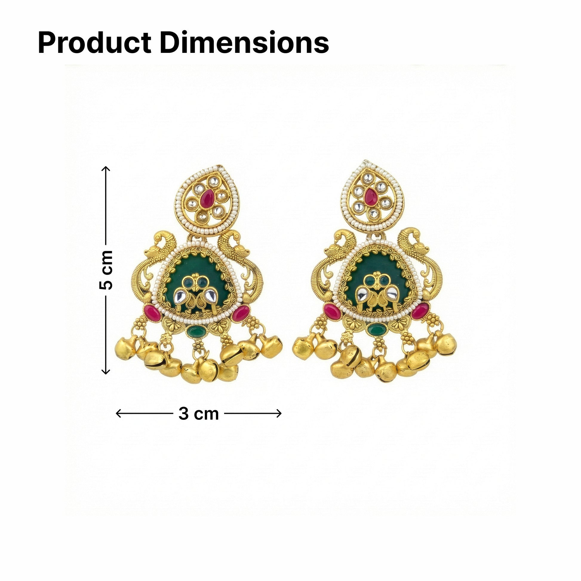 Yellow Chimes pearl ghunghroo earrings - Wedding accessories