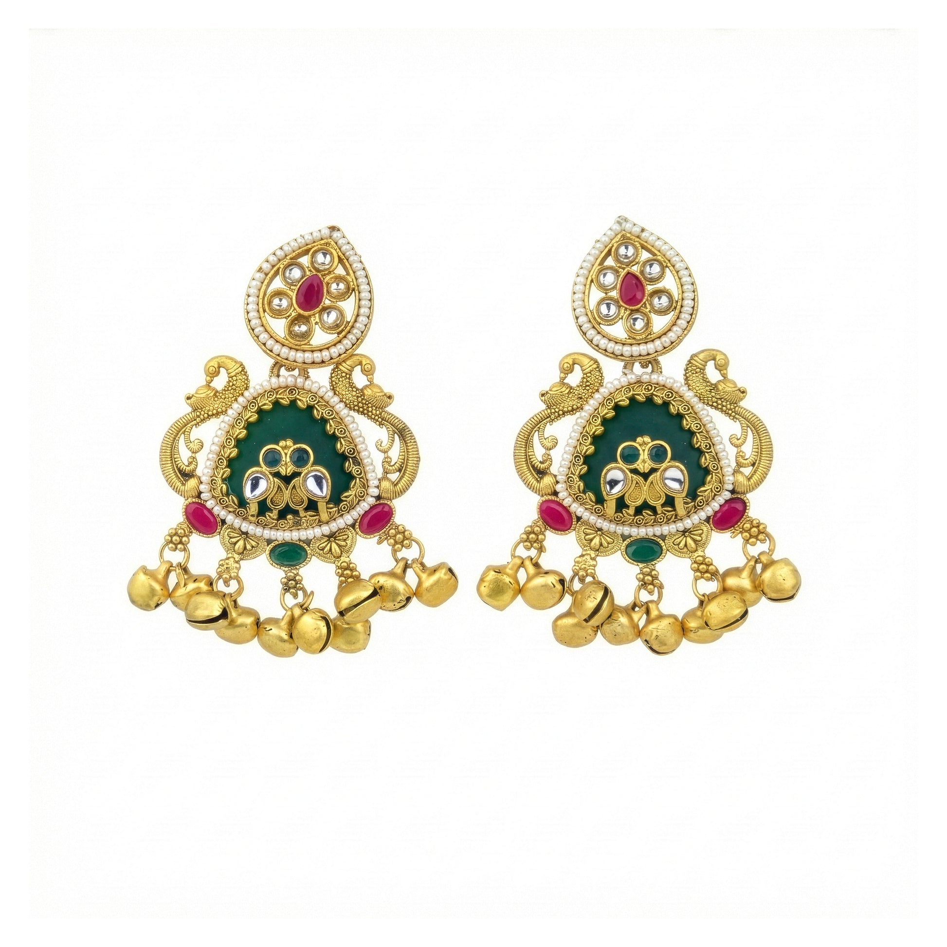 Yellow Chimes elegant earrings - Festive celebrations