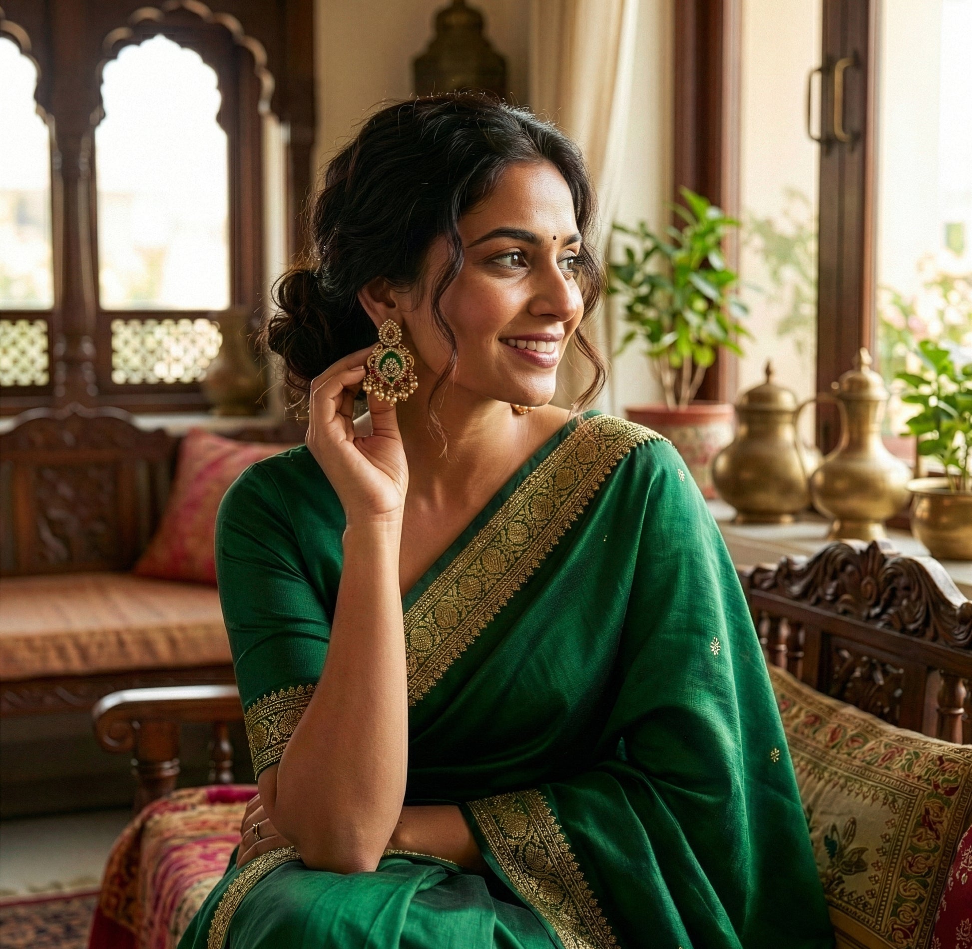 Yellow Chimes gold plated earrings - Gift option for women