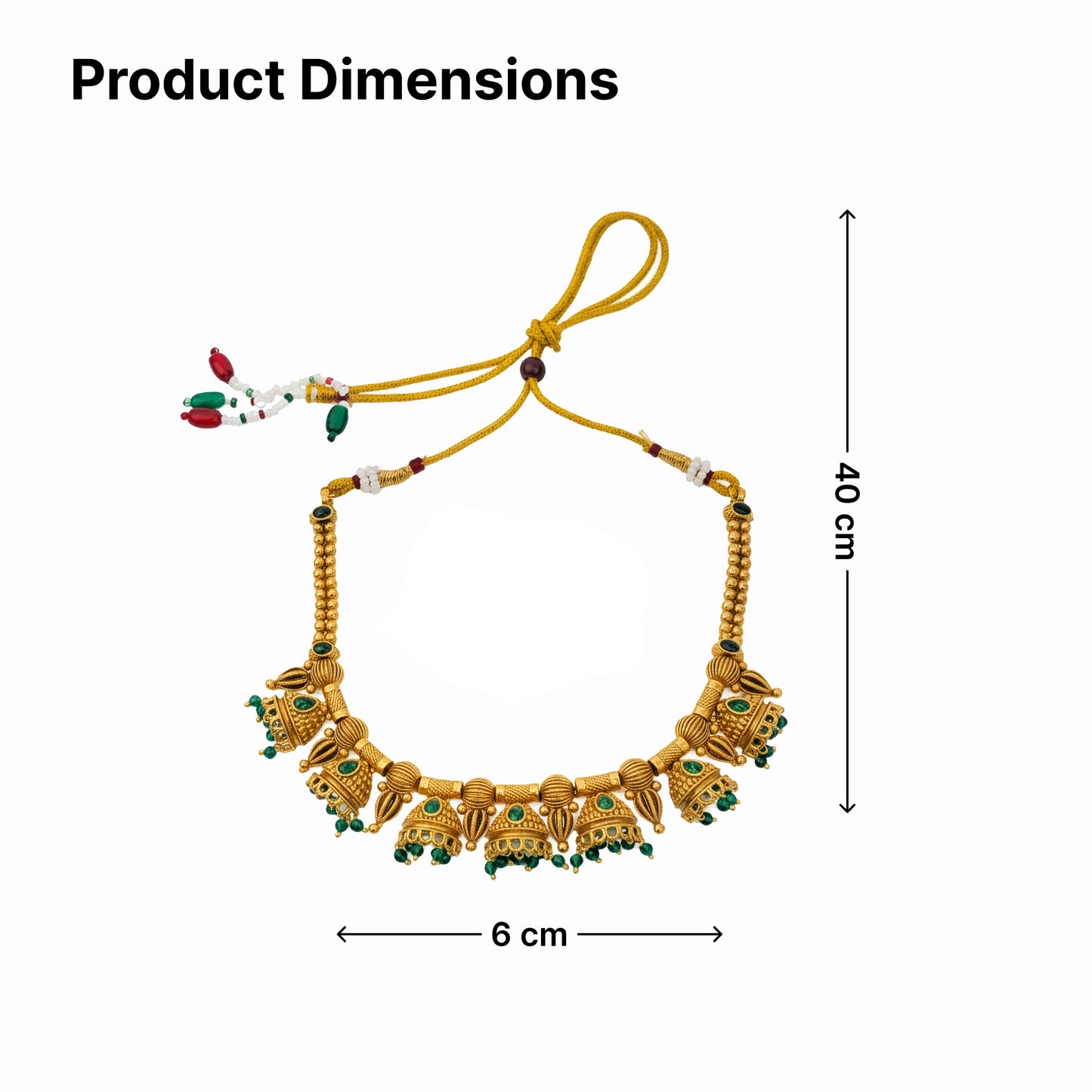 Yellow Chimes temple inspired necklace - cultural celebrations