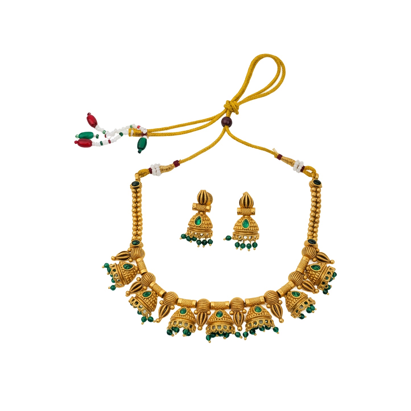 Yellow Chimes festival jewellery set - elegant style