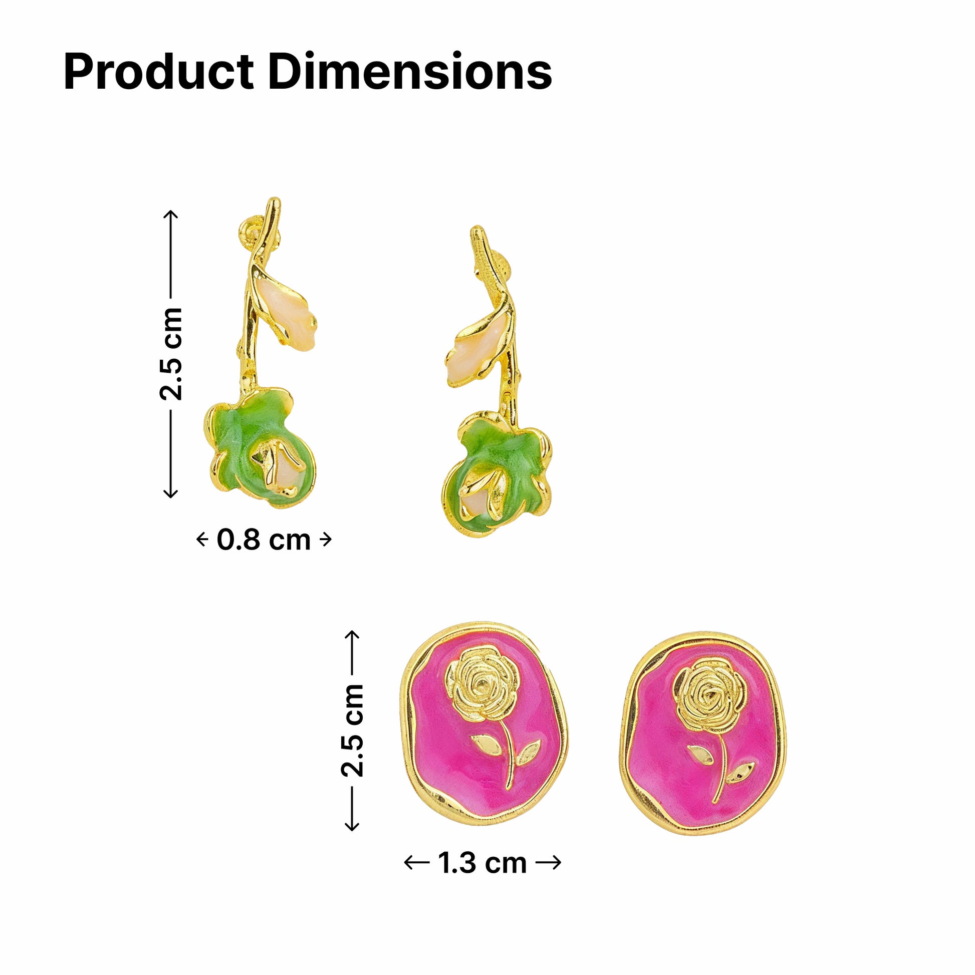 Yellow Chimes portrait enamel earrings - party wear option