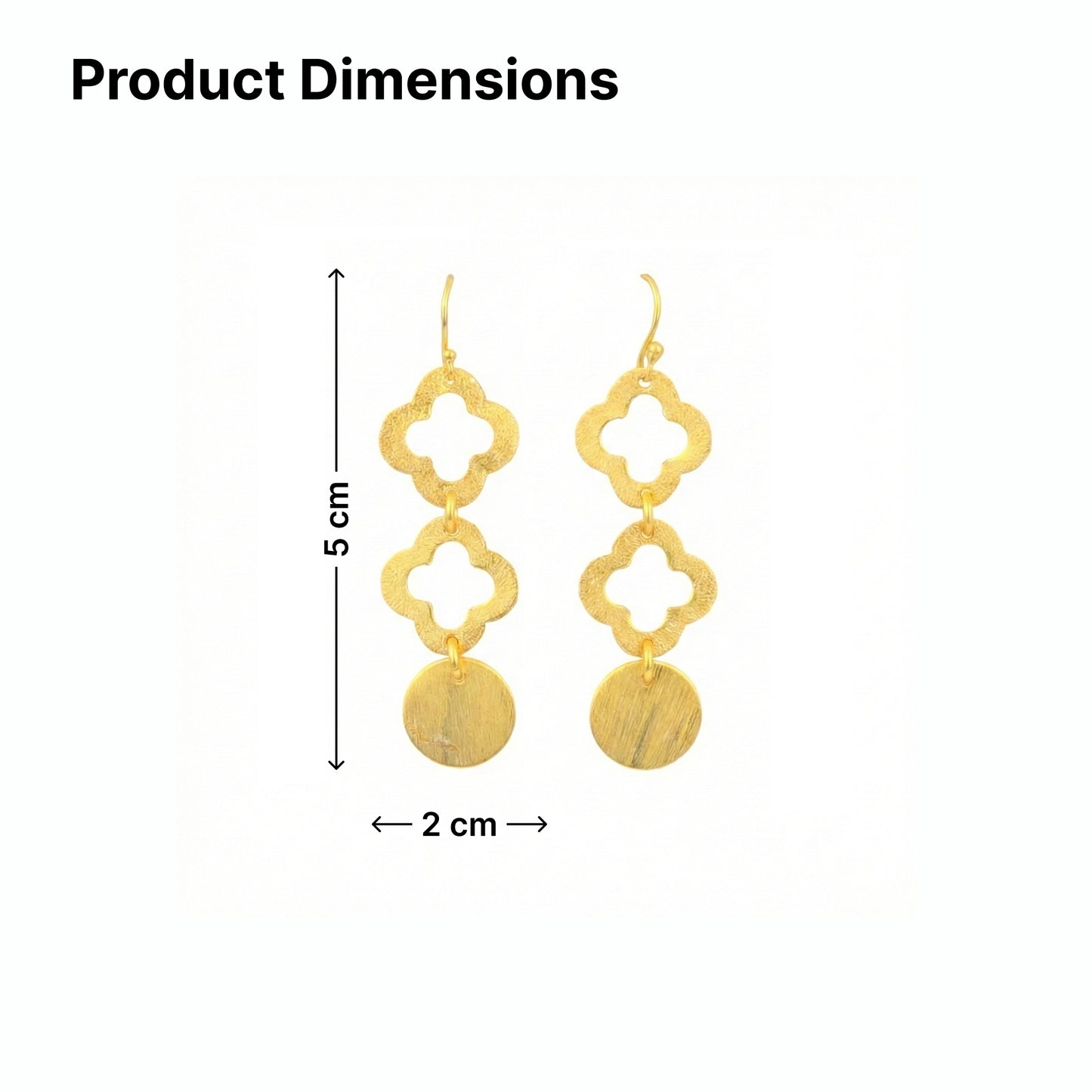 Yellow Chimes gold plated long drop earrings - evening styling