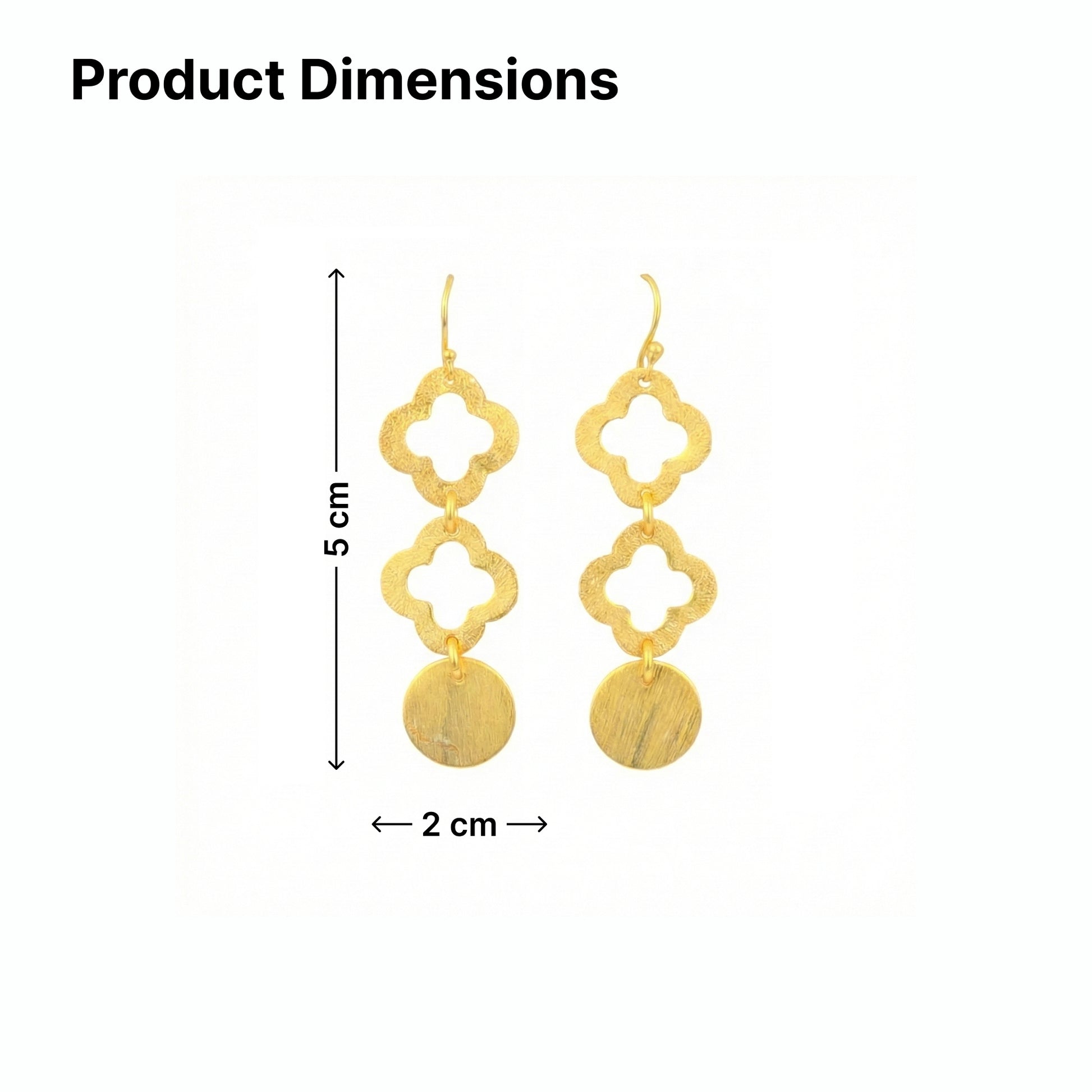 Yellow Chimes gold plated long drop earrings - evening styling
