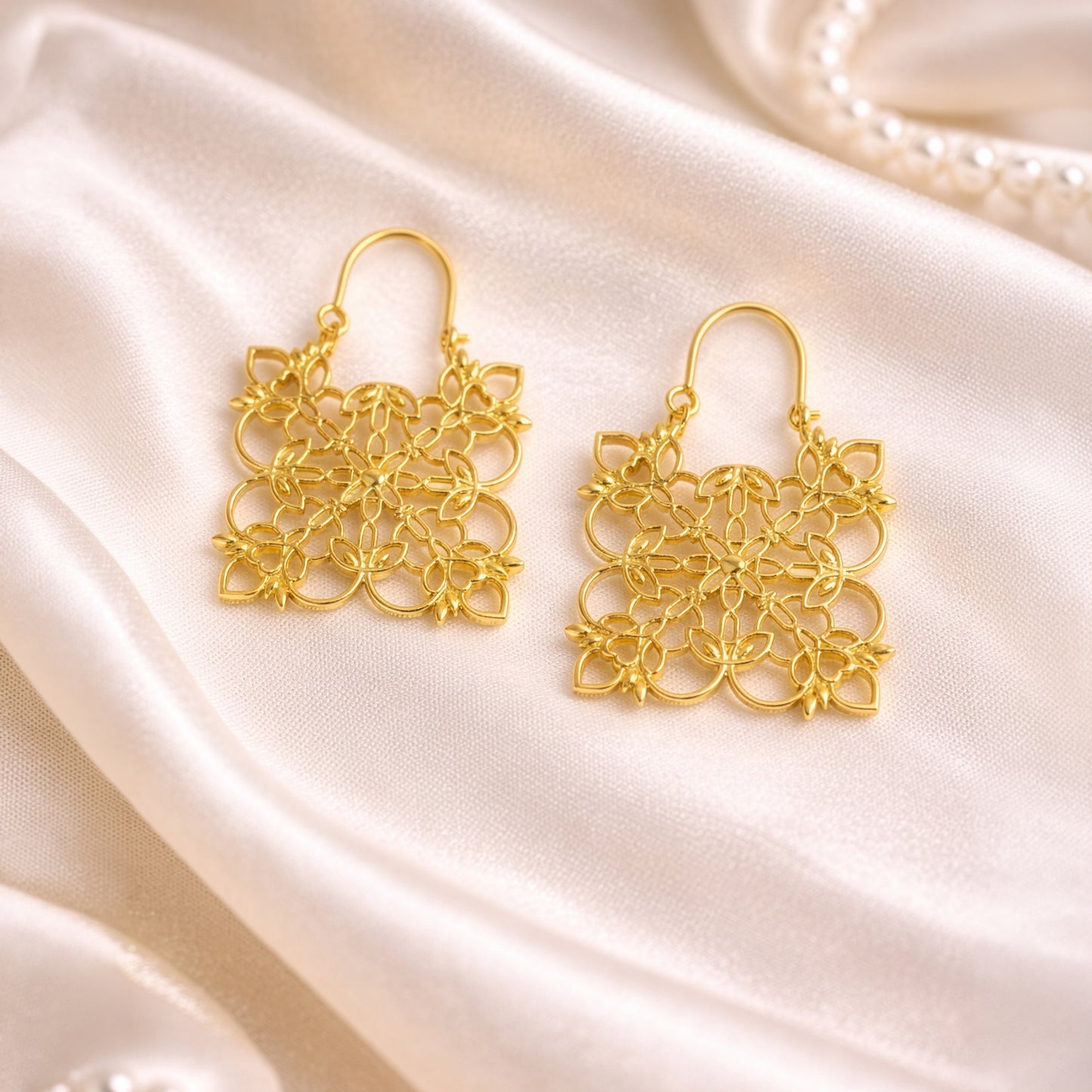 Yellow Chimes statement earrings - stylish for fusion outfits