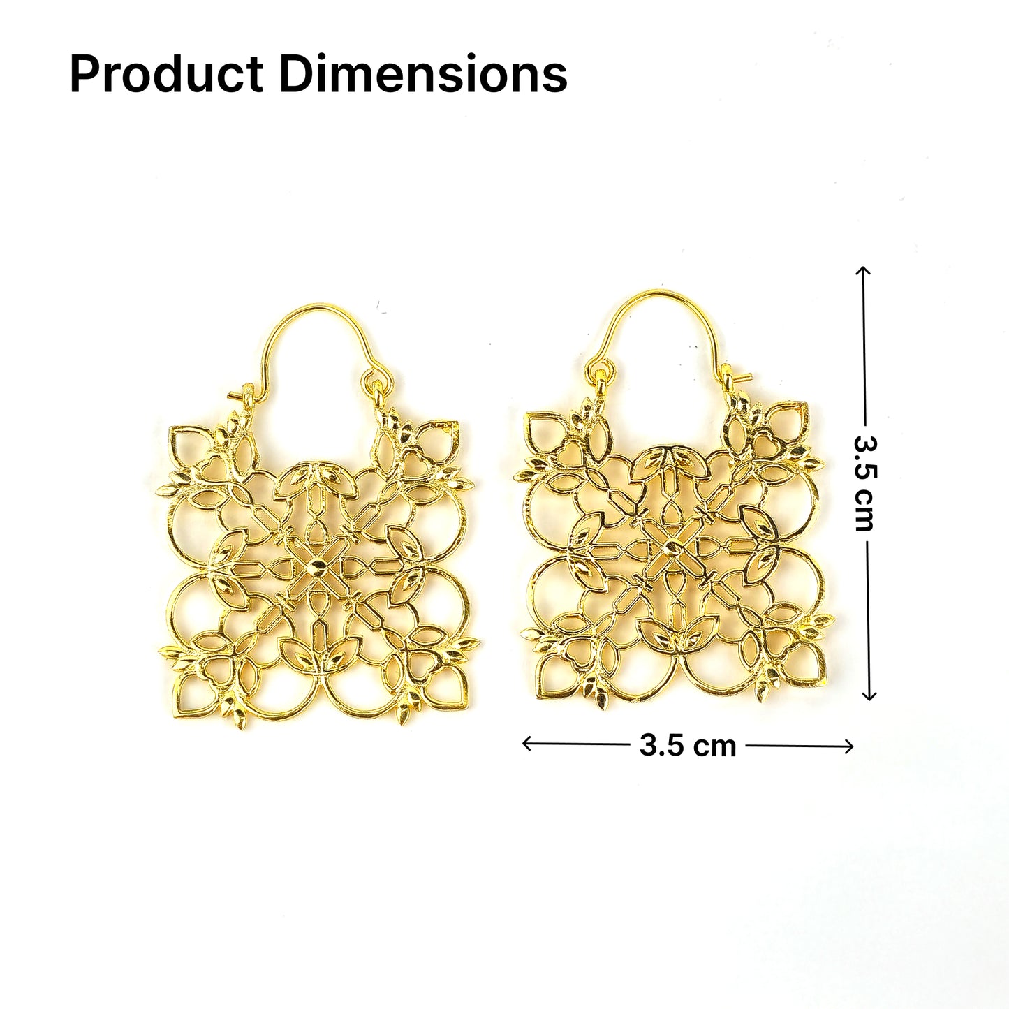Yellow Chimes floral earrings - elegant festive wear