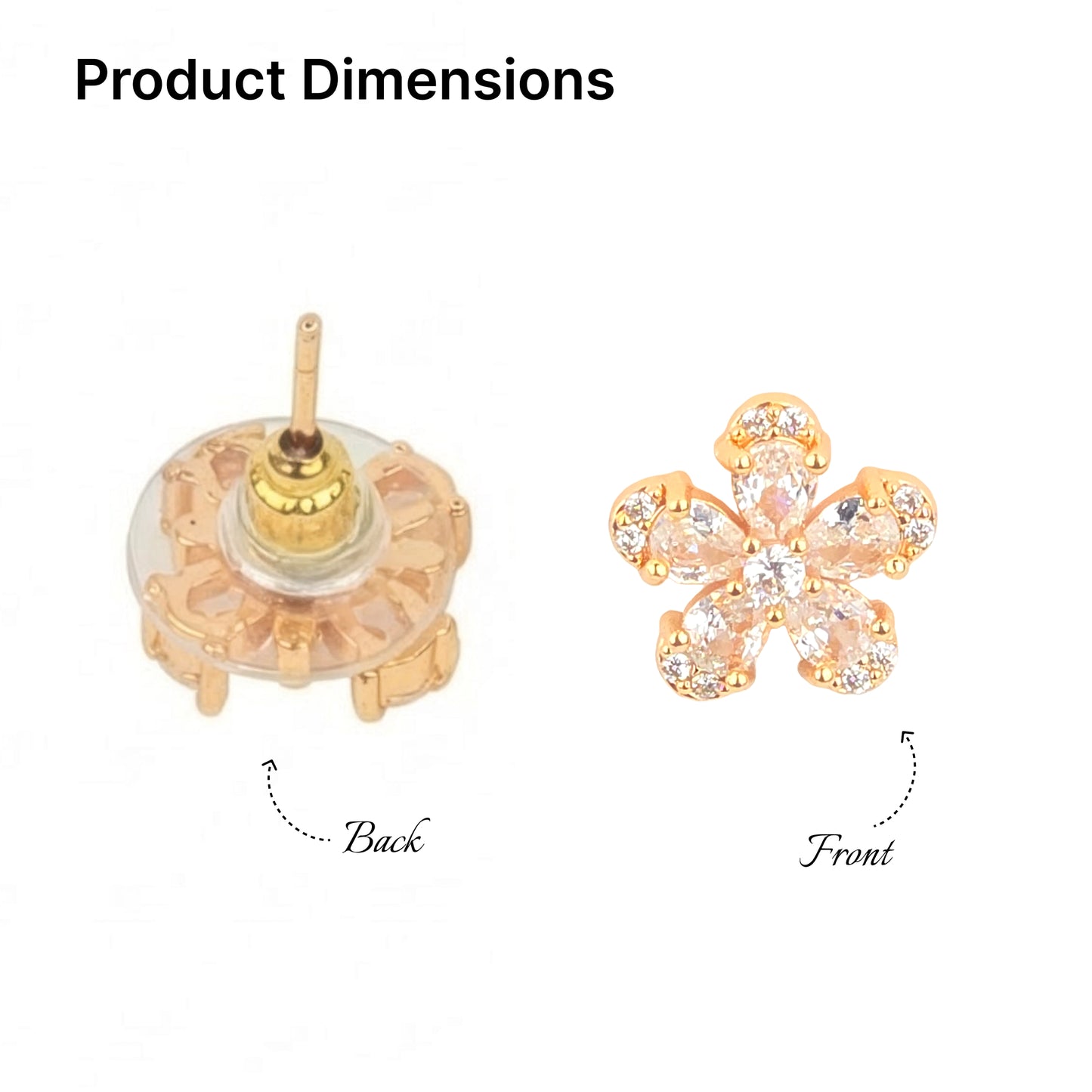 Yellow Chimes zircon stud earrings - Everyday wear jewellery