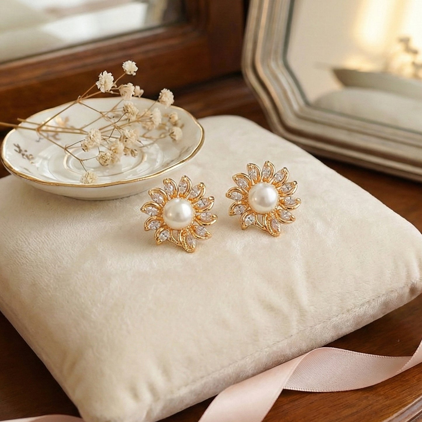 Yellow Chimes sunflower earrings - comfortable wear for all day