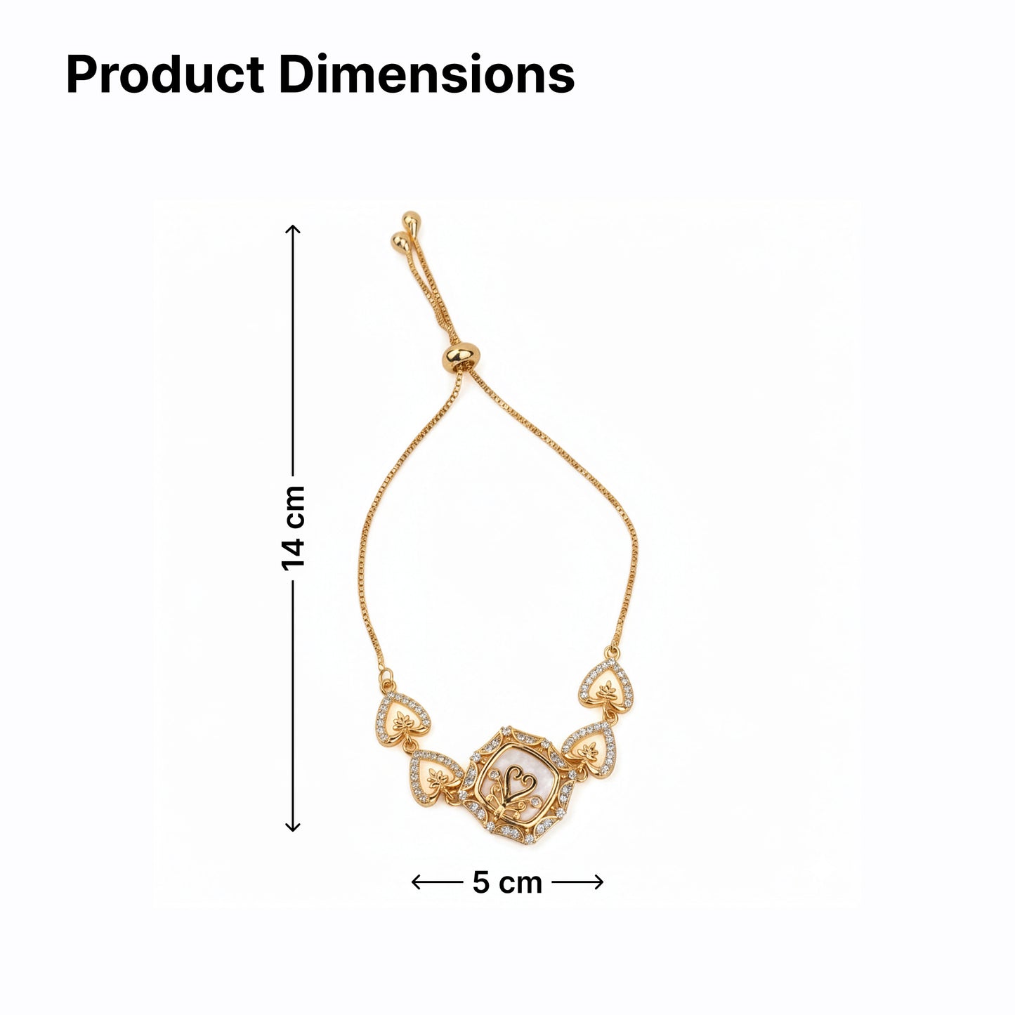Yellow Chimes rose gold bracelet - elegant office jewelry