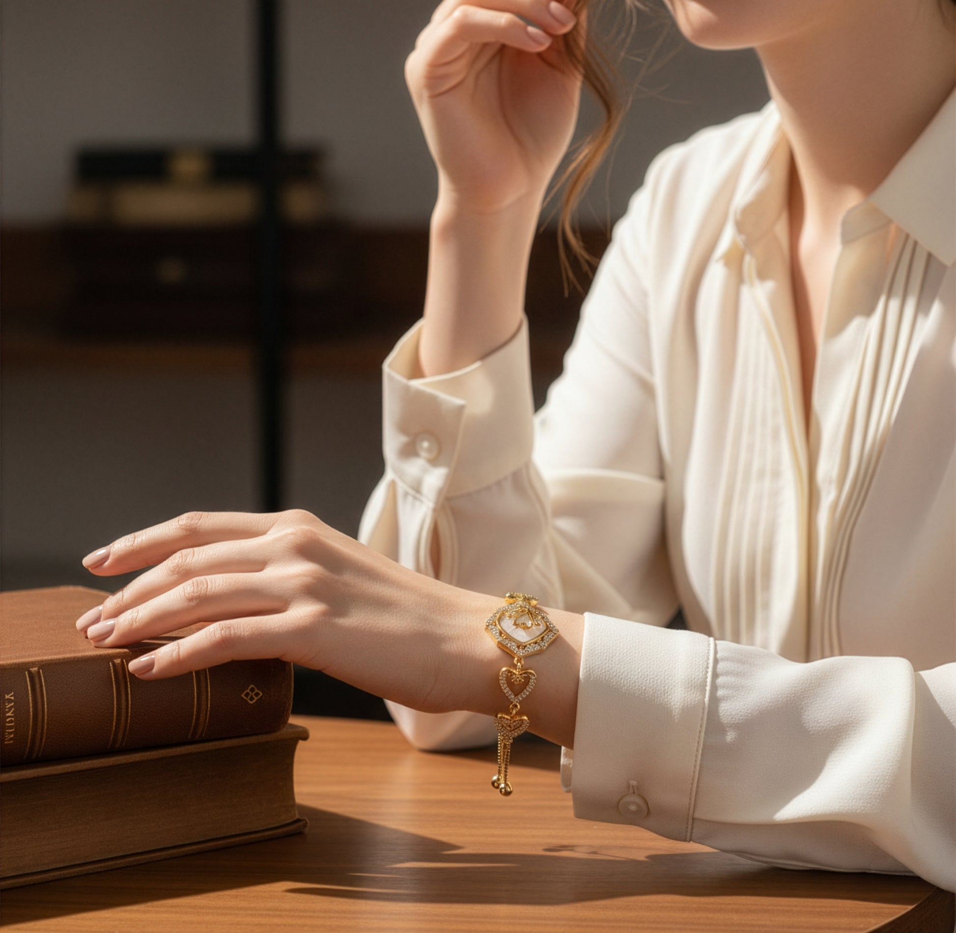 Yellow Chimes floral heart bracelet - perfect for parties