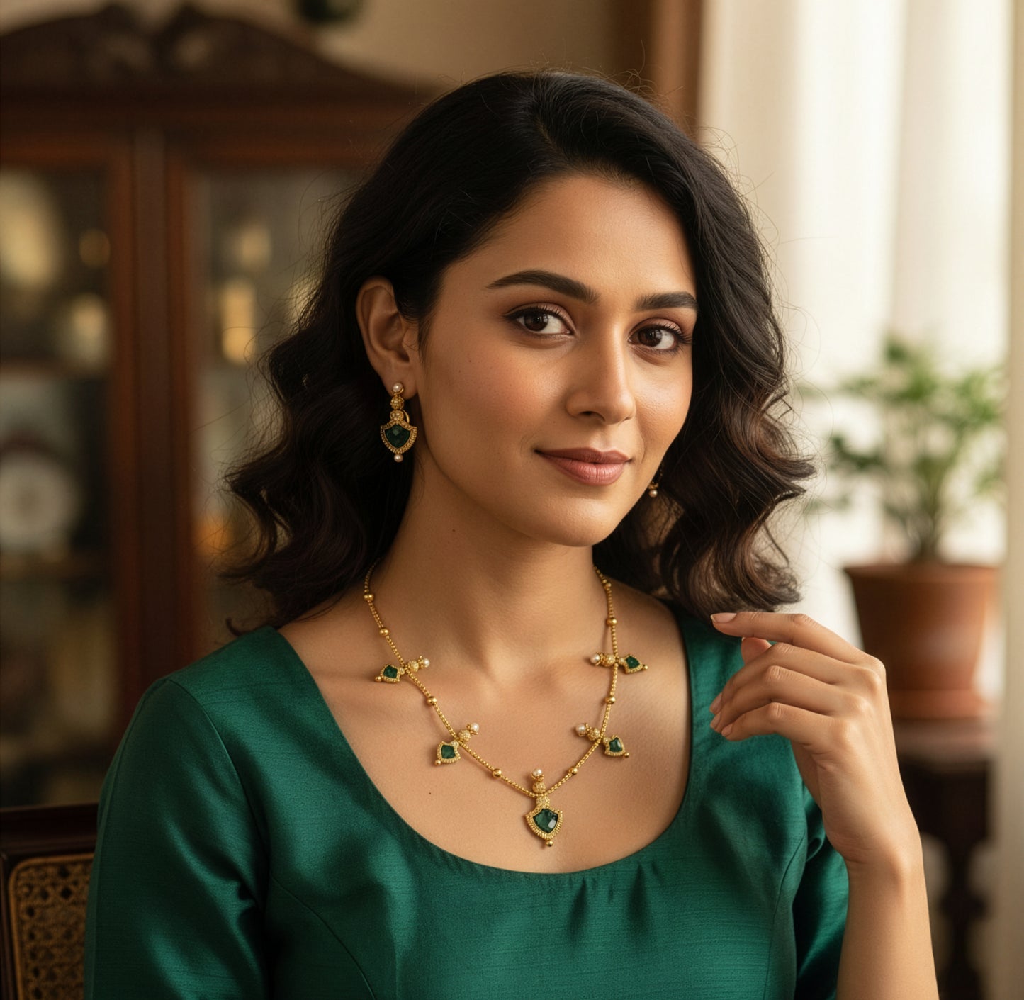 Yellow Chimes minimal jewellery set - daily wear