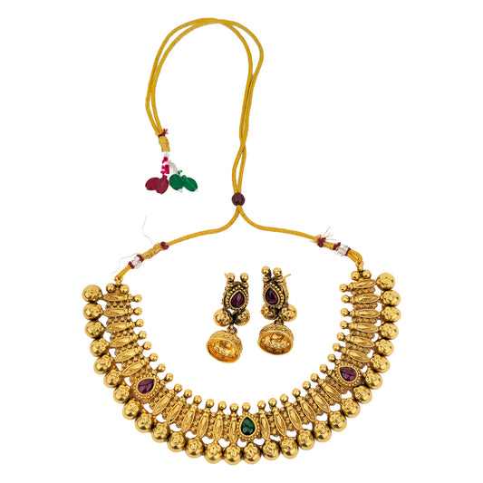Yellow Chimes festival special jewellery - Complete traditional look