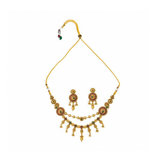 Yellow Chimes gold plated jewellery set - special occasions