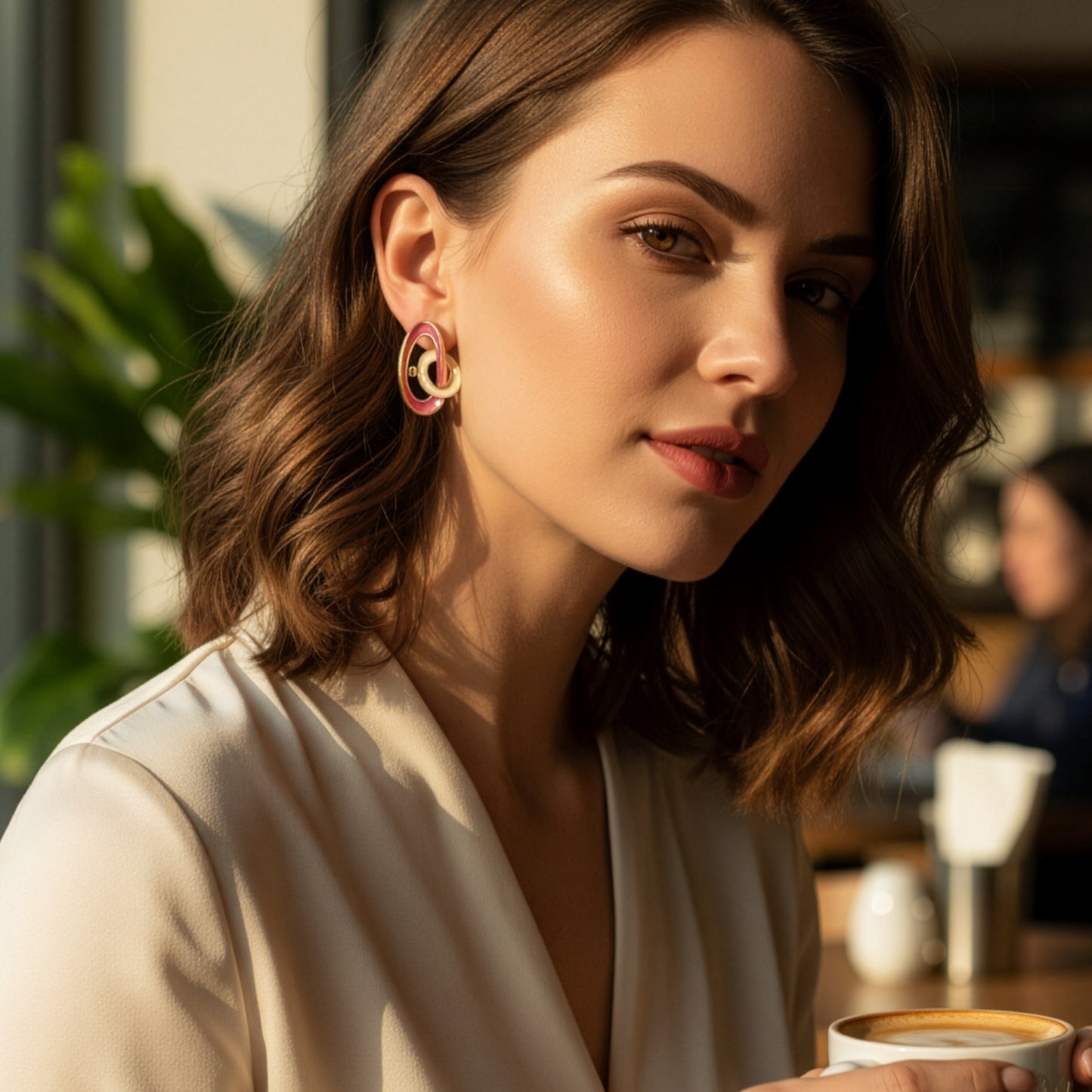 Yellow Chimes versatile earrings set - office attire
