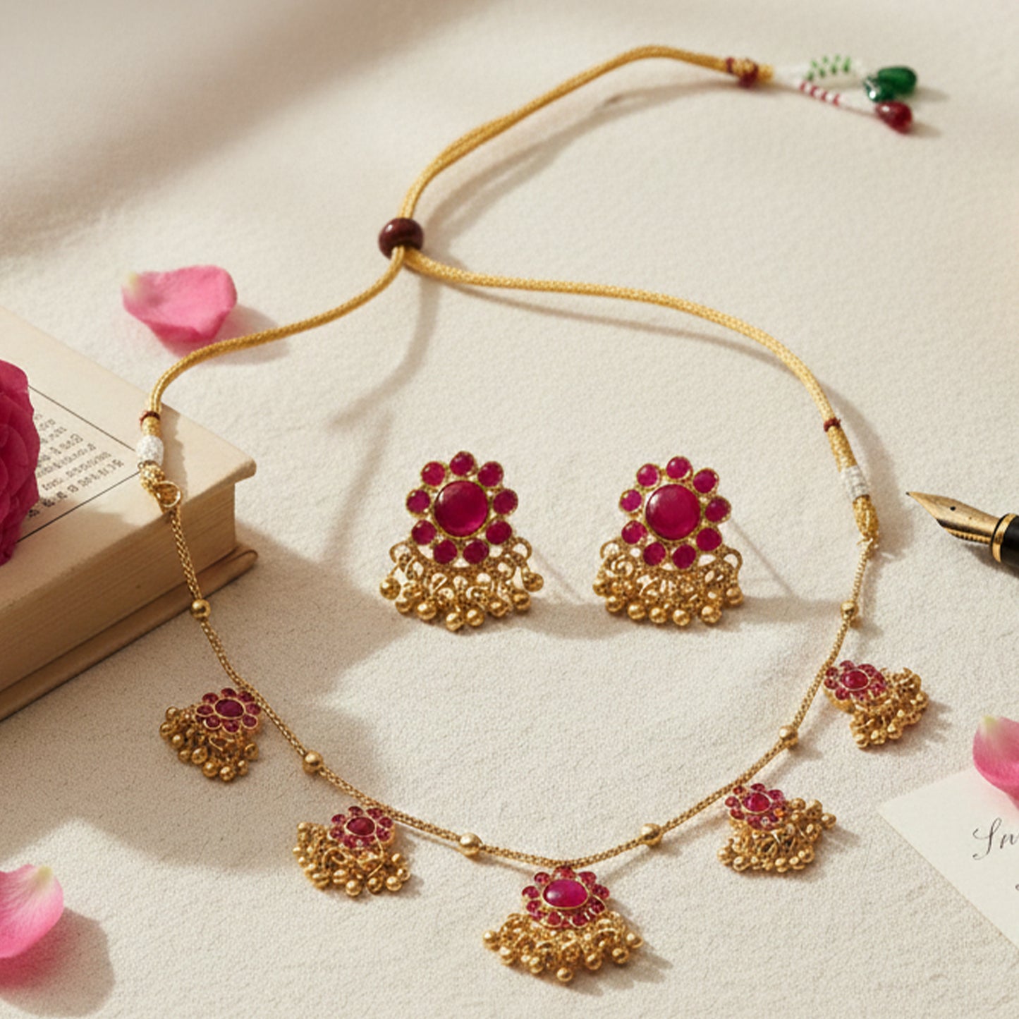 Yellow Chimes Pearl Accent Earrings - Everyday Styling