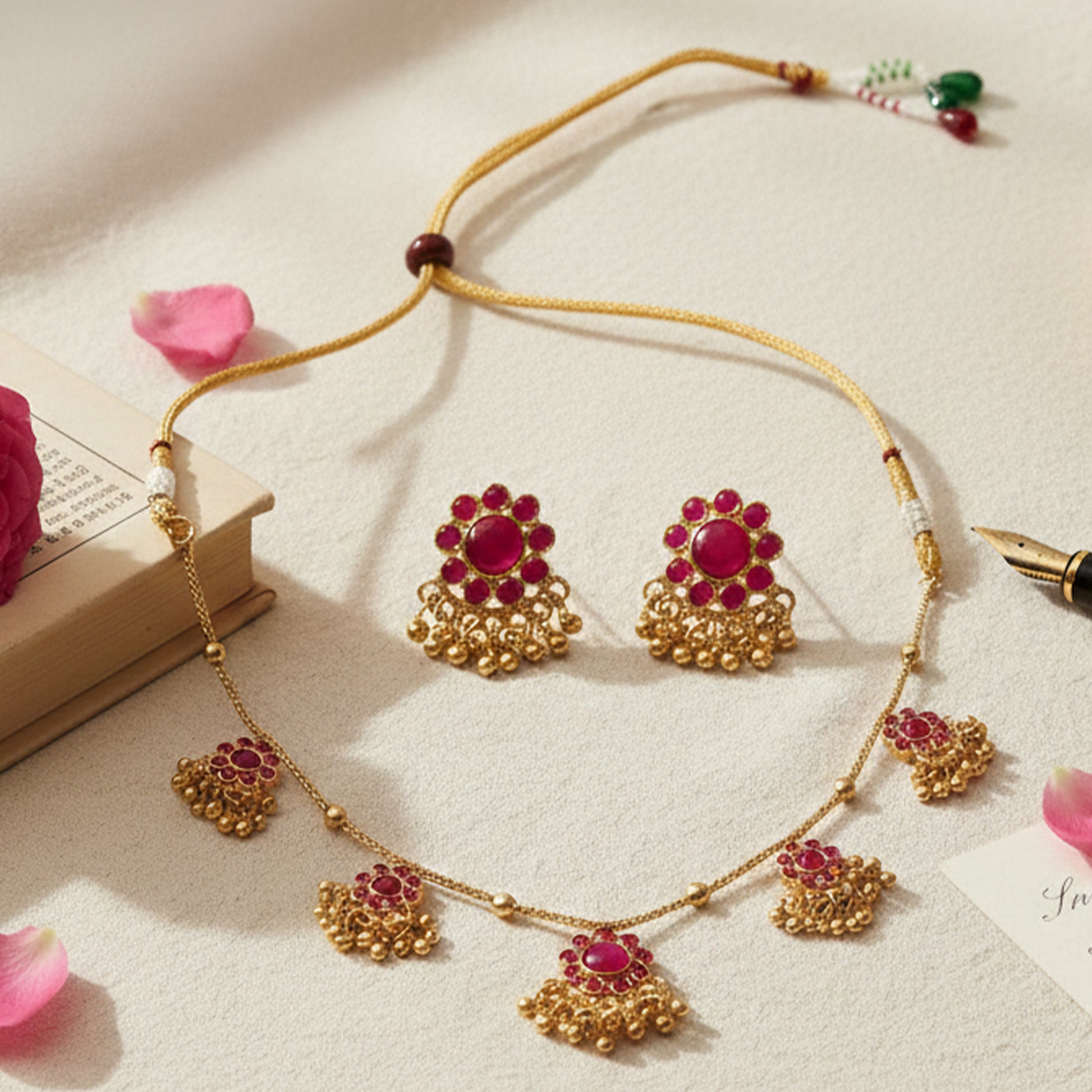 Yellow Chimes Pearl Accent Earrings - Everyday Styling