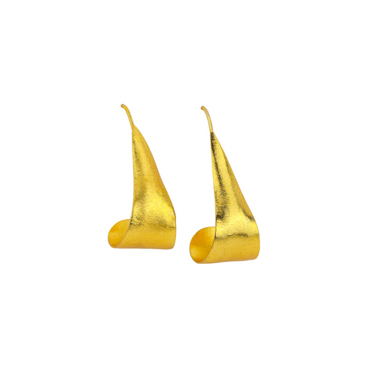 Yellow Chimes statement earrings - gift for her